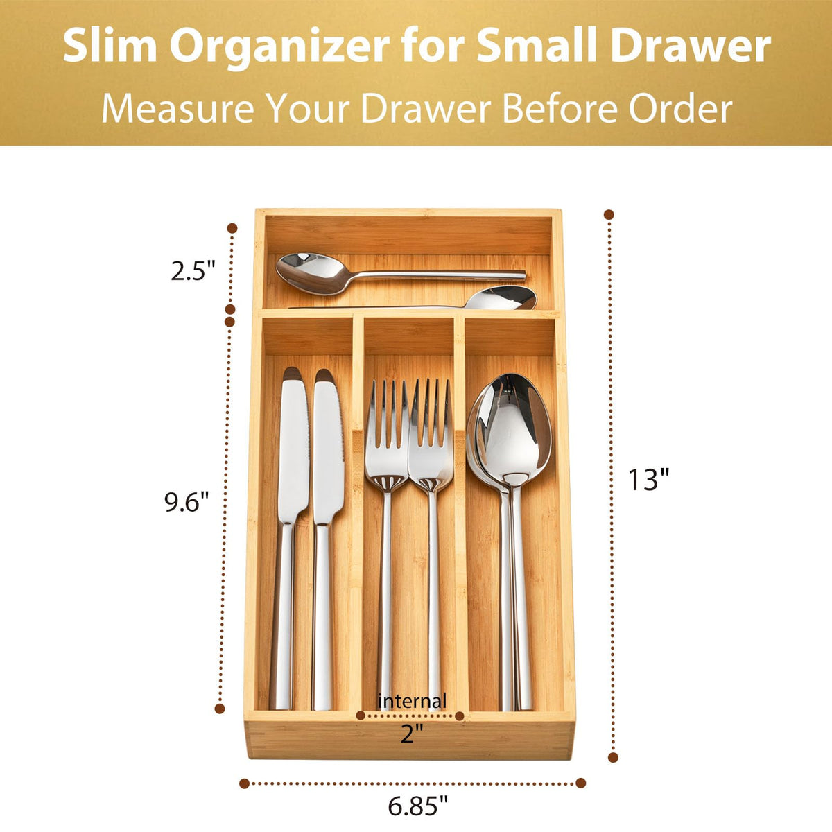 Bamboo Kitchen Drawer Organizer