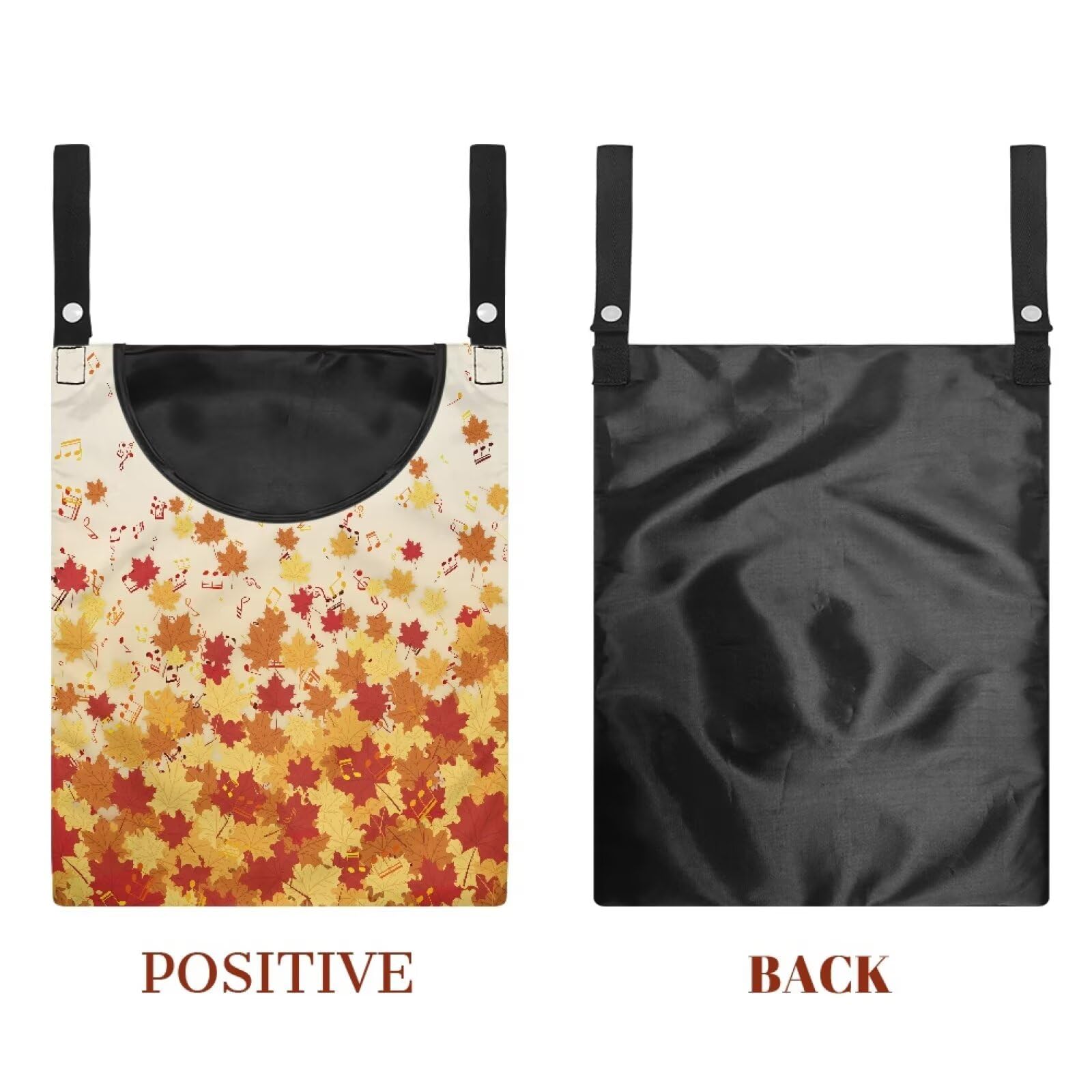 Maple Leaf Print Clothespin Bag Clothespin Bag for Clothesline Outdoor Clothespins Storage with Hanger Hook Waterproof Clothespins Bags Hanging for Indoor Outdoor