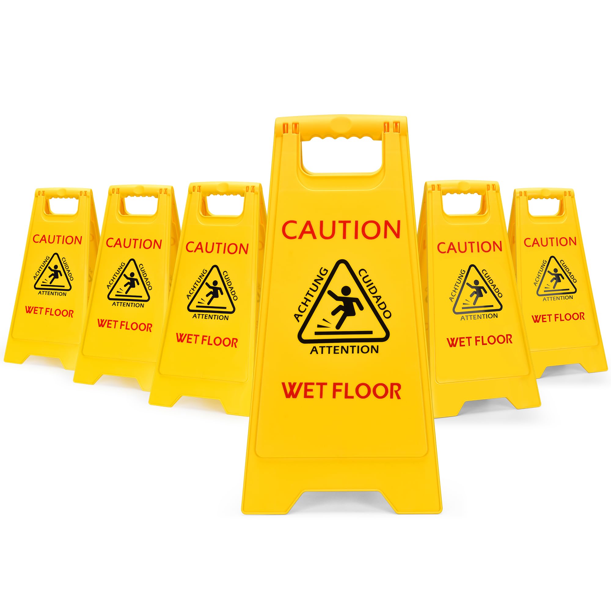 MATTHEW CLEANING 25'' Industrial Wet Floor Sign 6 Pack 2 (6 Count)