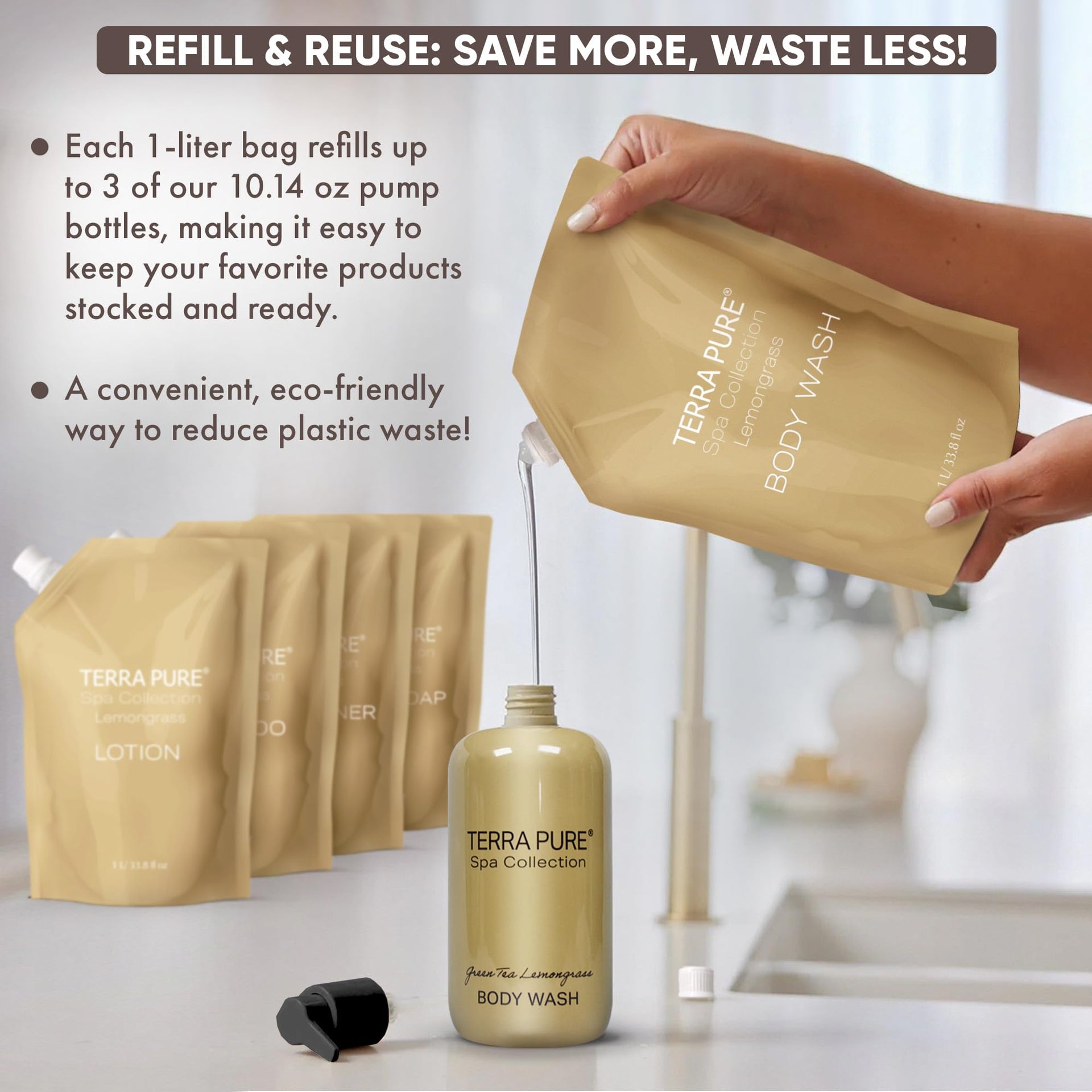 Spa Body Wash Refill Bag (33.8 Fl Oz)