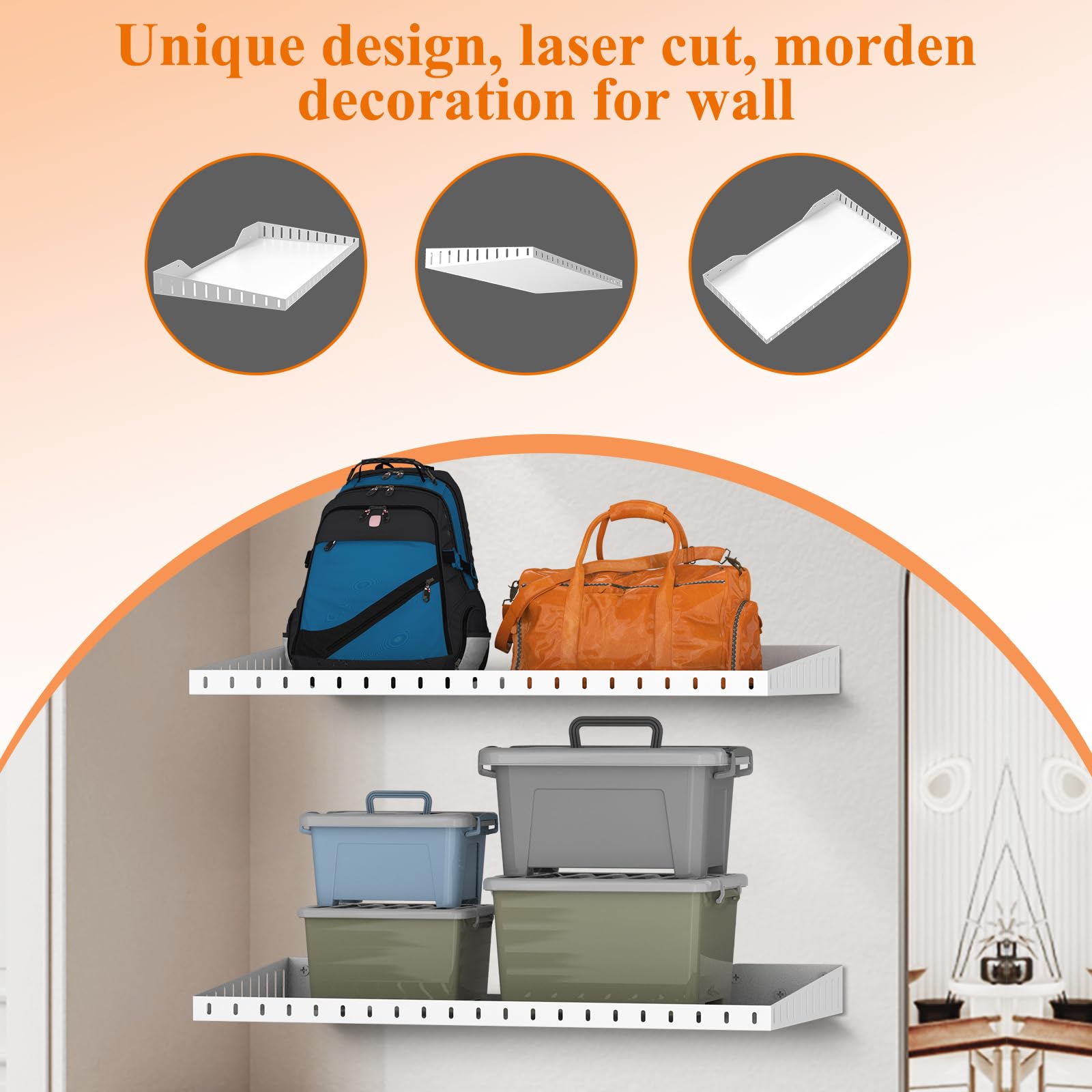 2 Pack Garage Wall Shelf (2 Count)