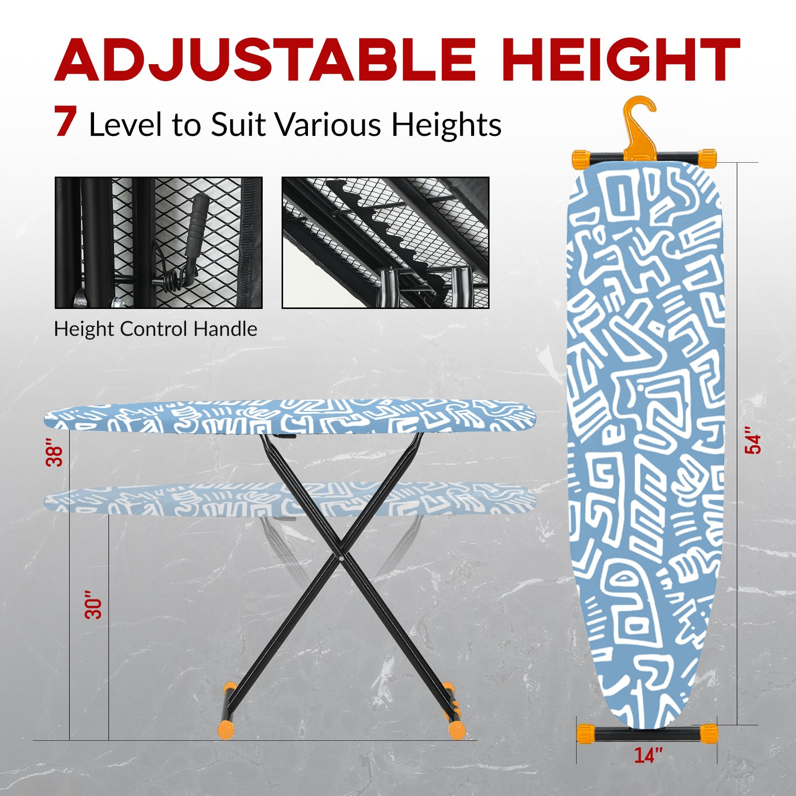 Large Full Size Ironing Board 54x14