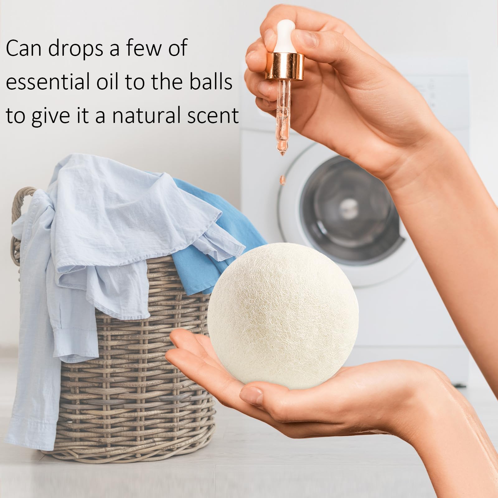 12 Pack Wool Dryer Balls XL Reusable Laundry Balls for Dryer Natural Fabric Softener Ball with 1 Storage Bags Reduce Wrinkles and Decrease Drying Time (12 Count)