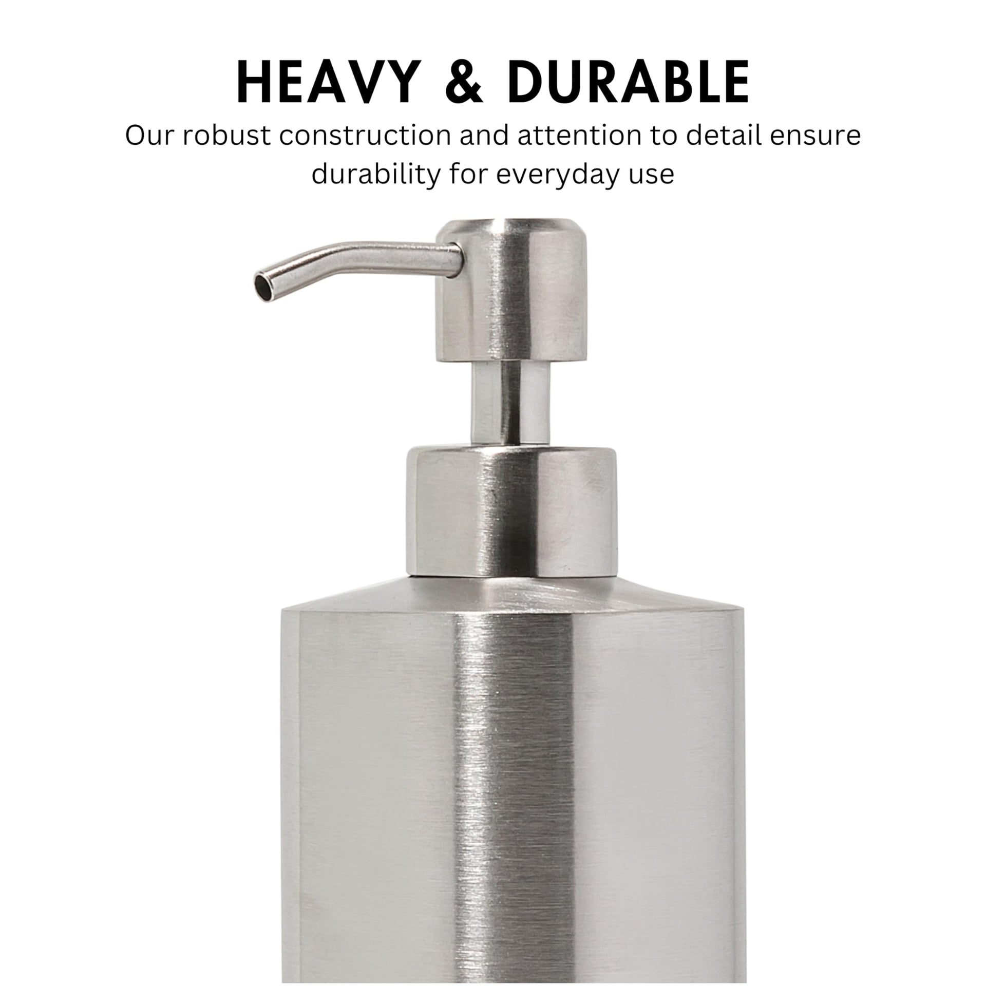 Silver Round Stainless Steel Soap Dispenser