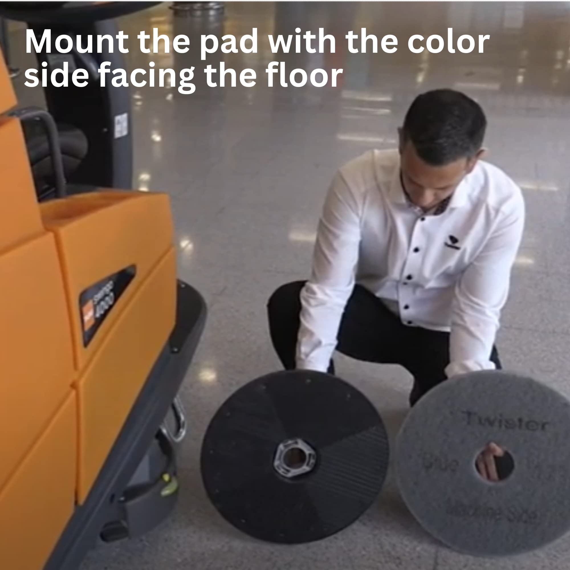 DDT800353 TASKI Twister Intellipad Diamond Coated Floor Machine Cleaning Pad (2 Count)
