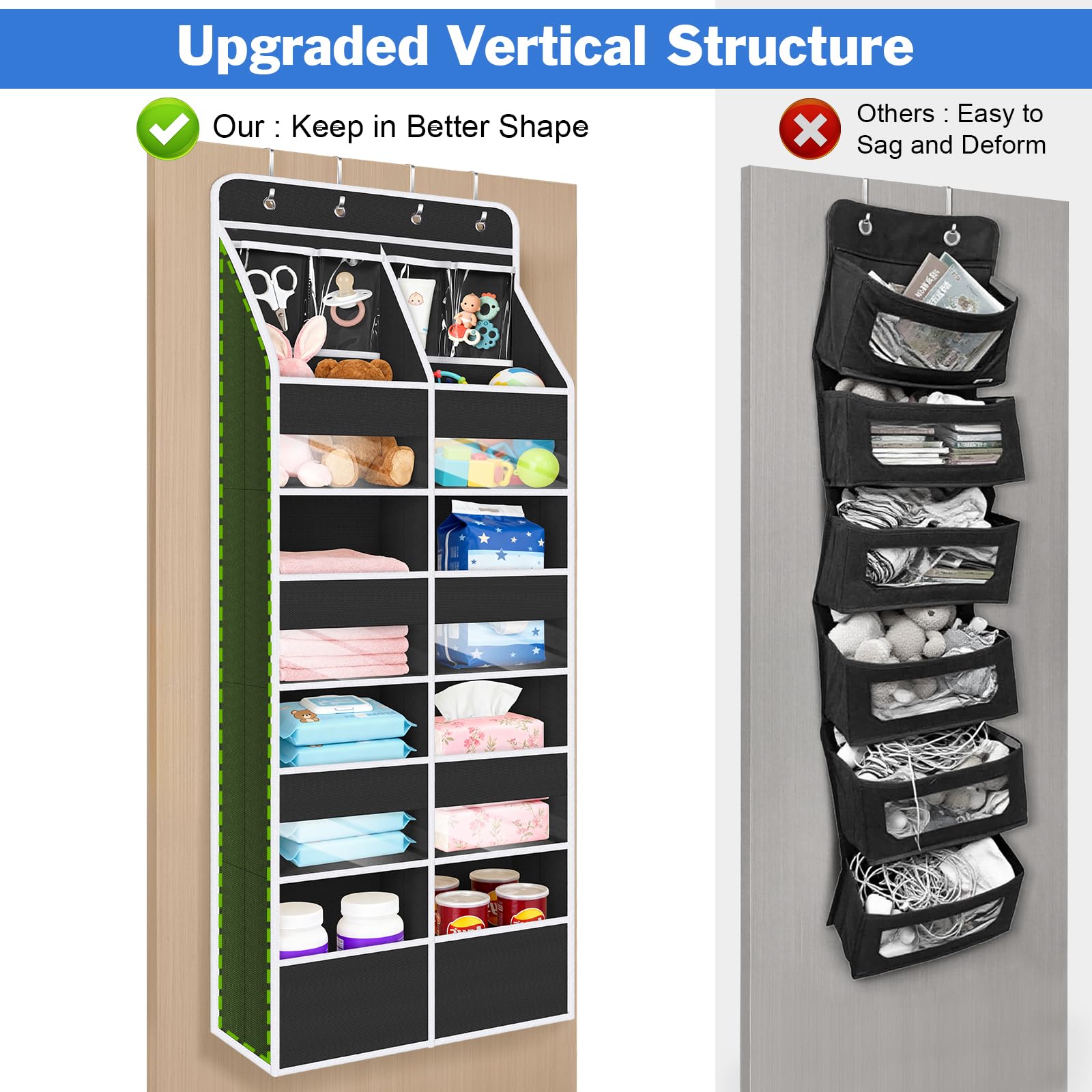 Upgraded Over the Door Organizer for Baby Nursery