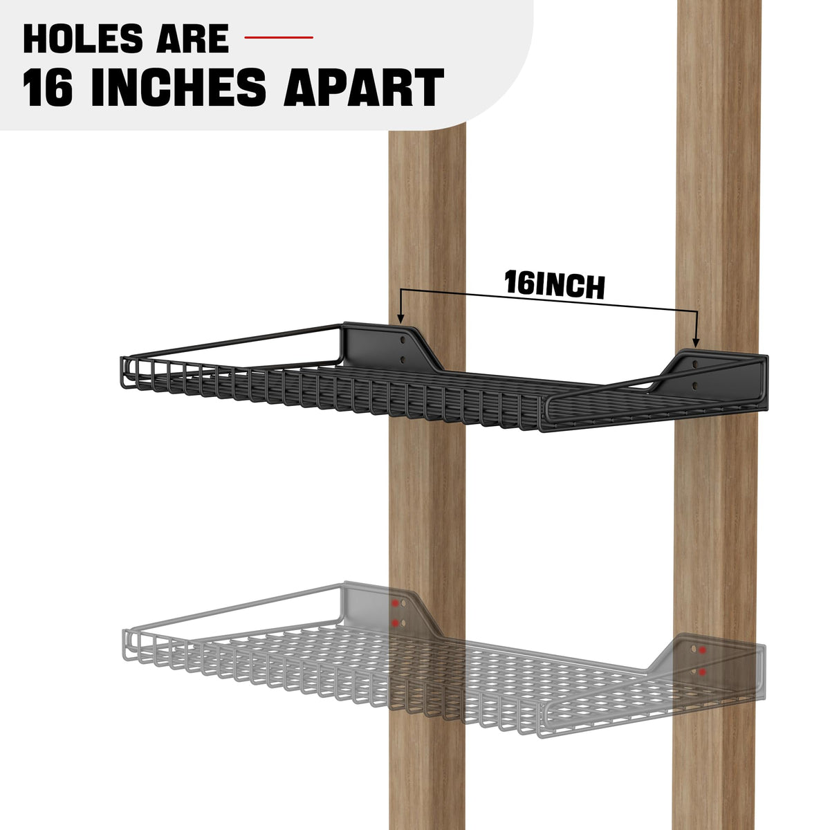 Wall Mounted Storage Shelf for Garage (4 Count)