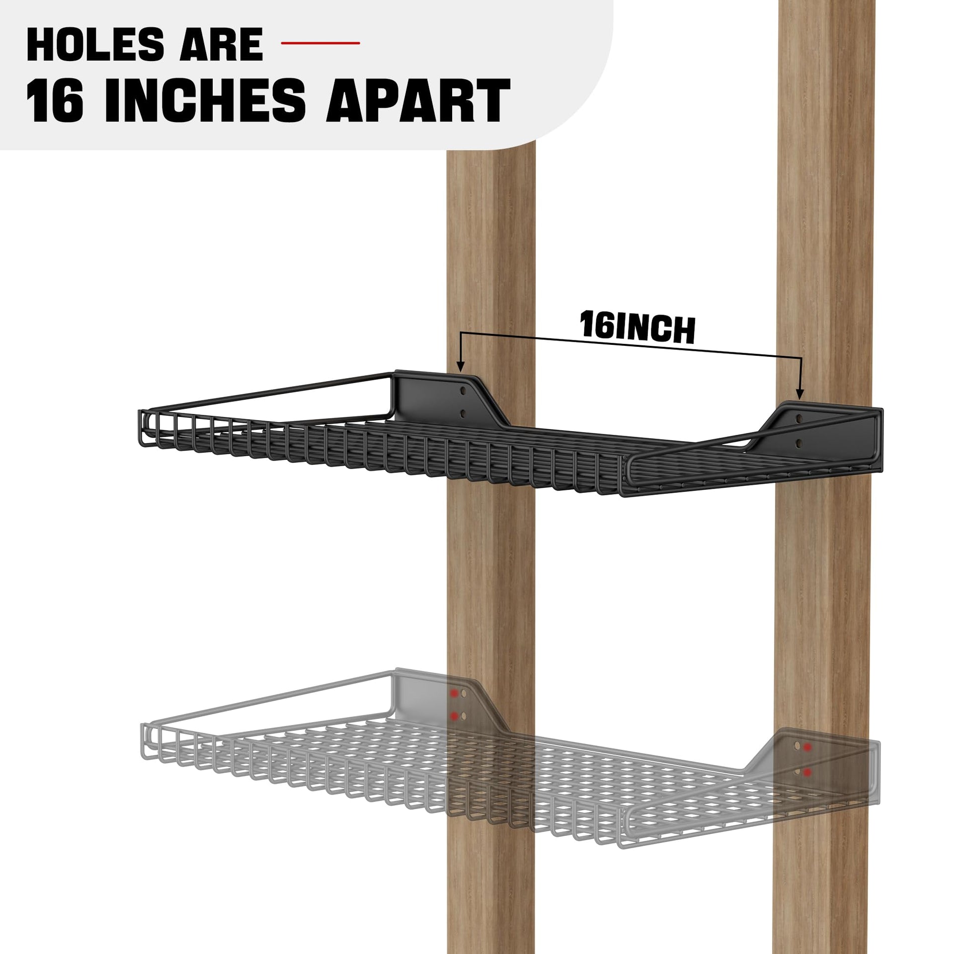 Wall Mounted Storage Shelf for Garage (2 Count)