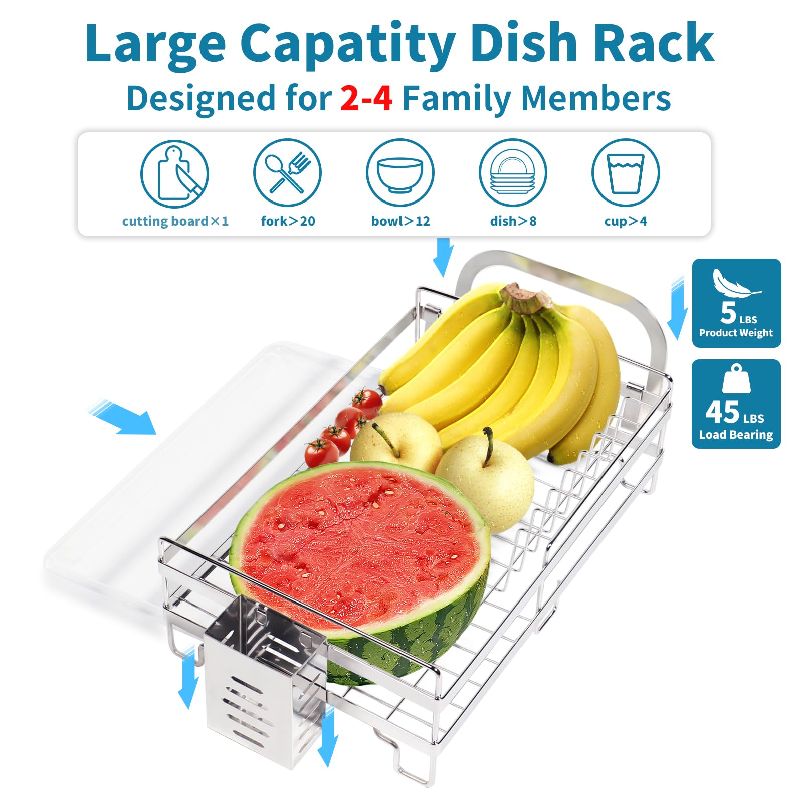 Stainless Steel Dish Racks for Kitchen Counter