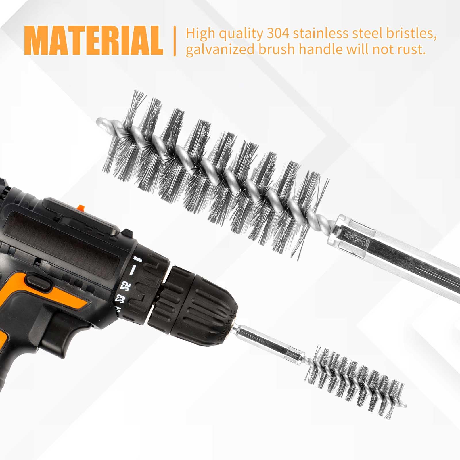 6Pieces Wire Brush Drill Bore Cleaning Brushes Set ﻿ (6 Count)