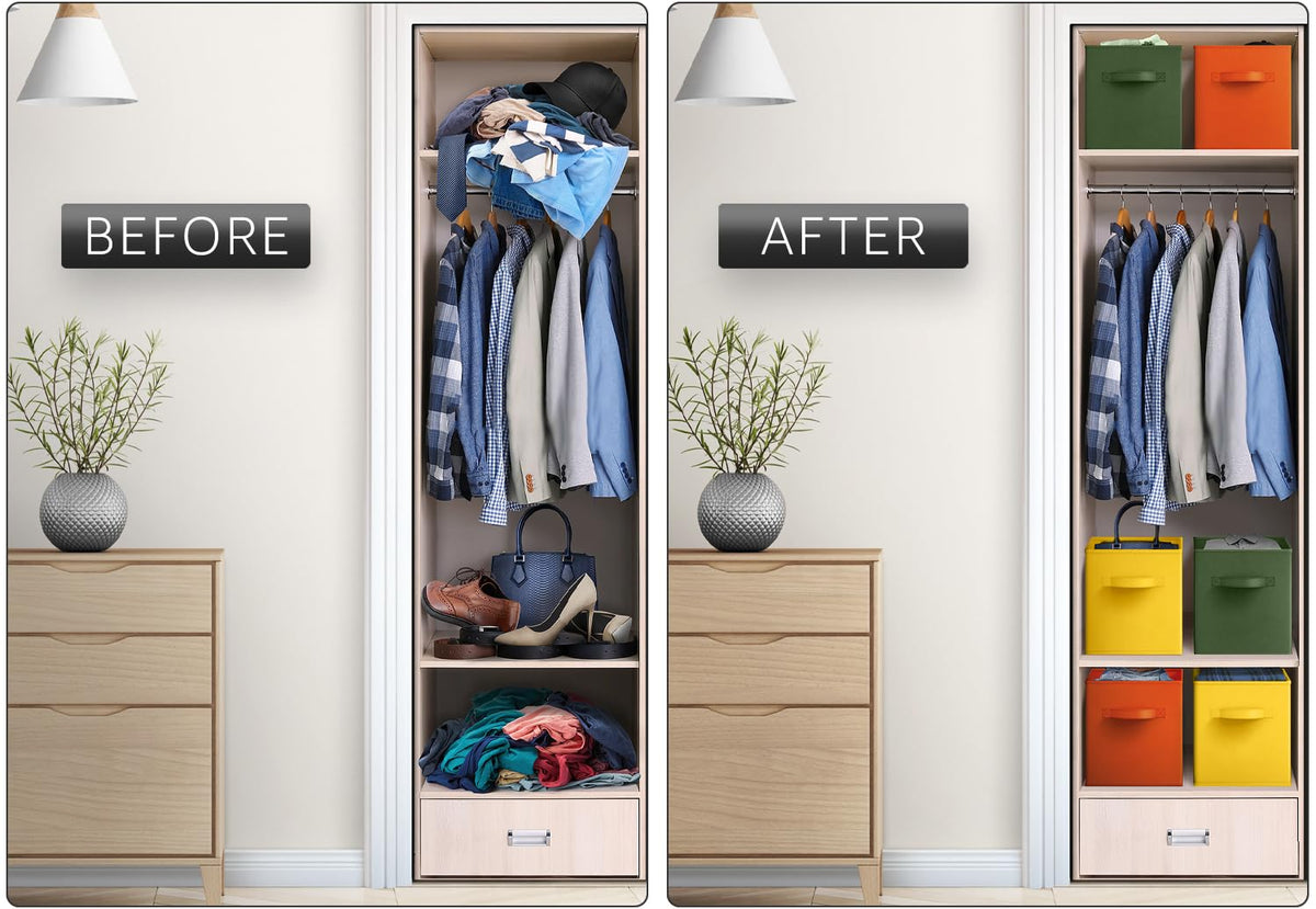 Foldable Storage Cubes (6 Cube Bins)