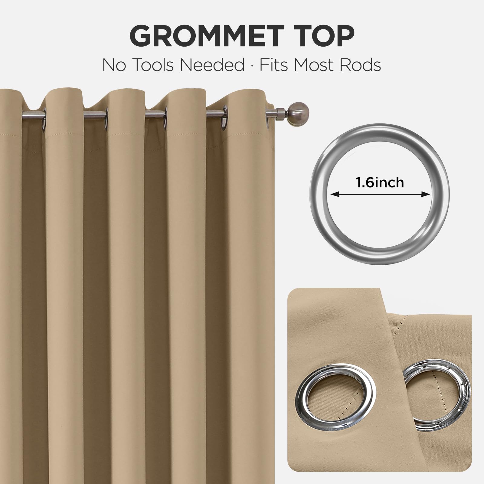 Door Curtain Blackout Curtains for Doorway Privacy Closet Drapes