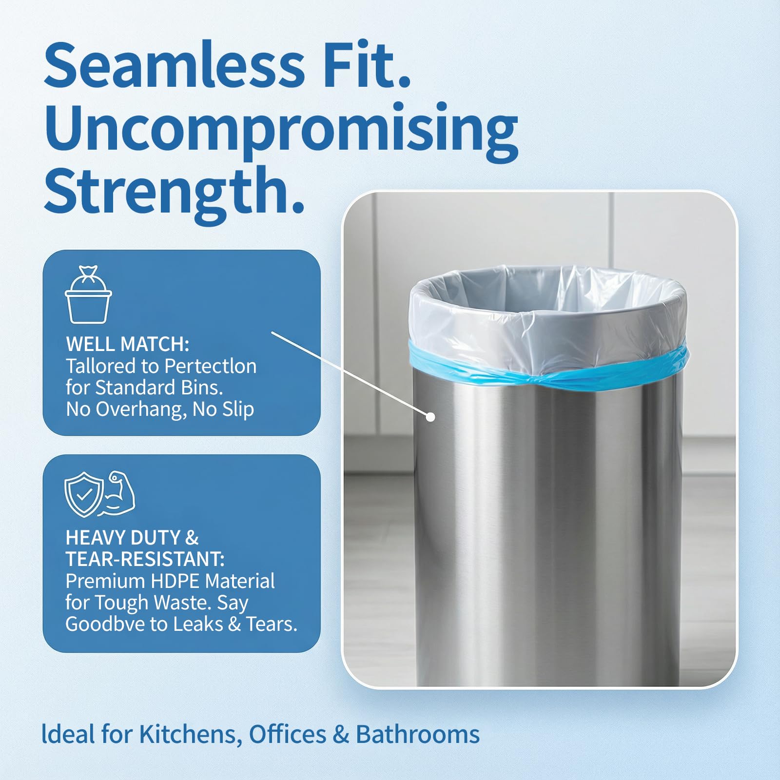 Medium 6 Gallon Trash Bags Drawstring (240 Count)