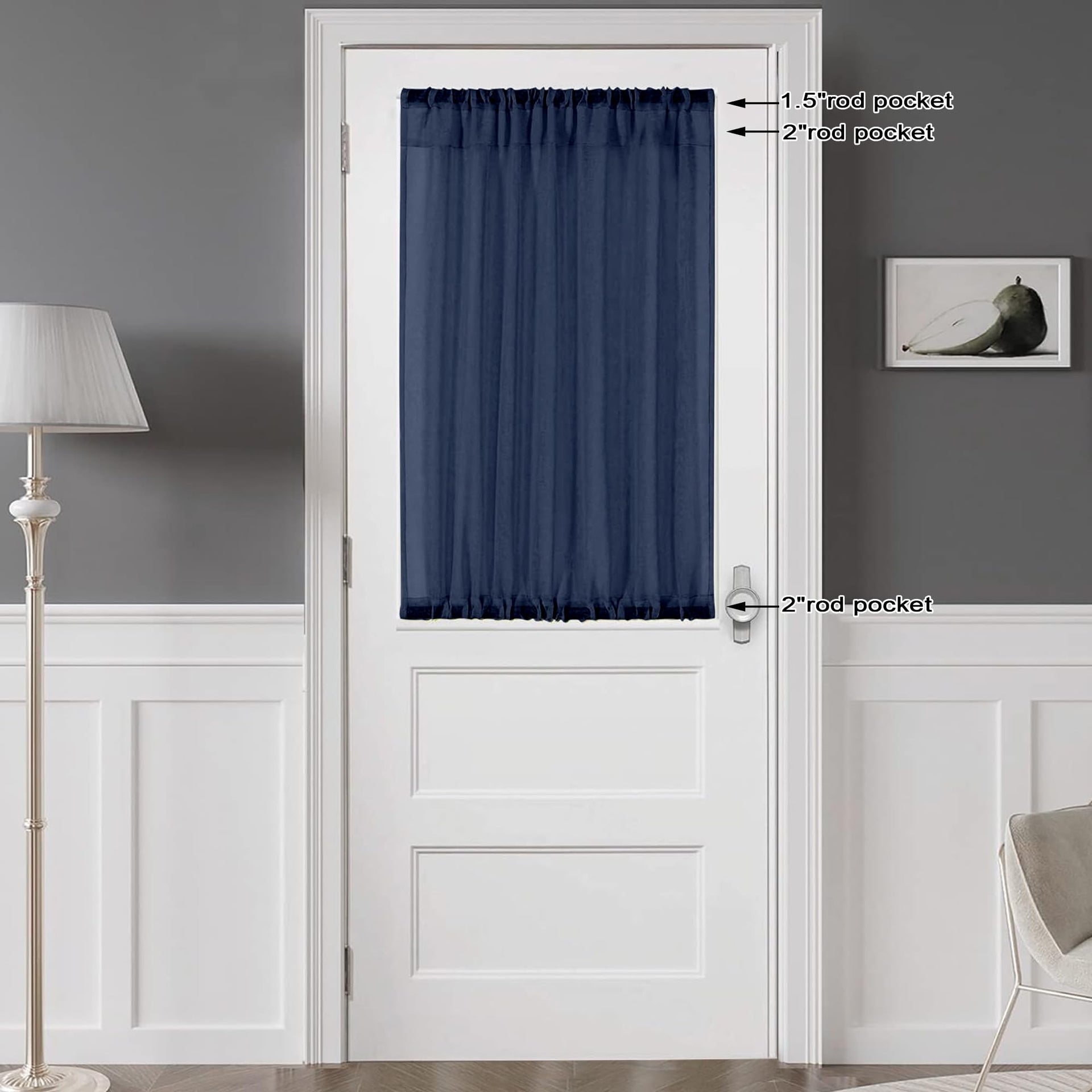Sheer Window Curtains Tier 2 Pieces Set