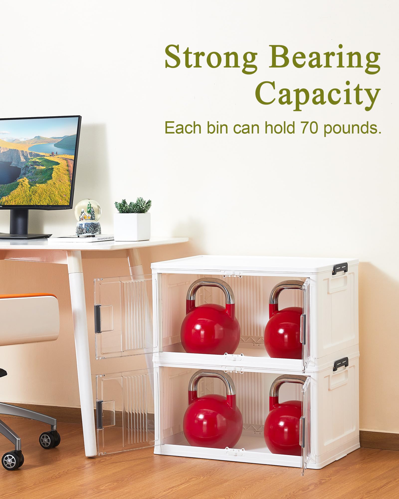 76QT Storage Bins with Lids for Home