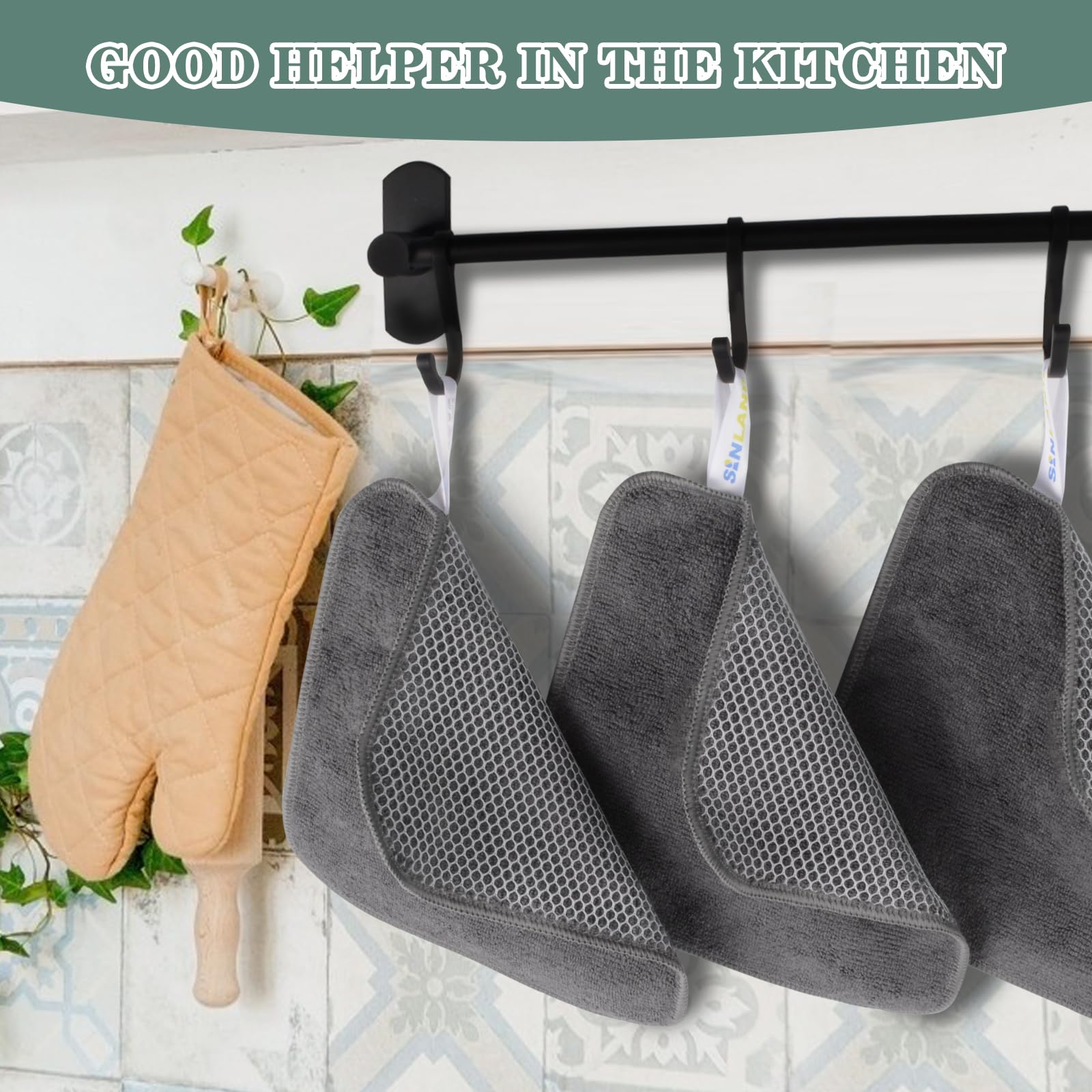 Dish Cloth for Washing Dishes Kitchen Washcloth Cleaning Cloth (10 Count)
