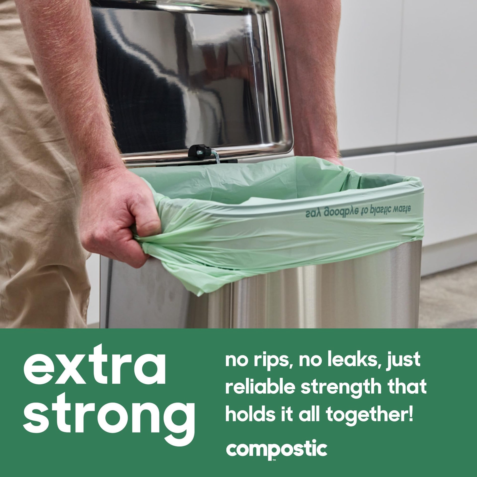 Compostable 13 Gallon Trash Bags (100 Count)