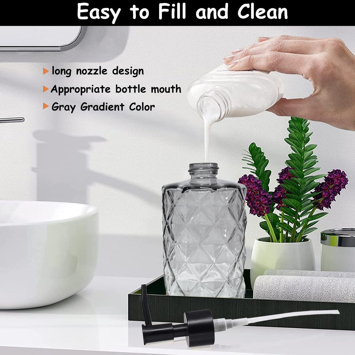 Crystal Glass Soap Dispenser
