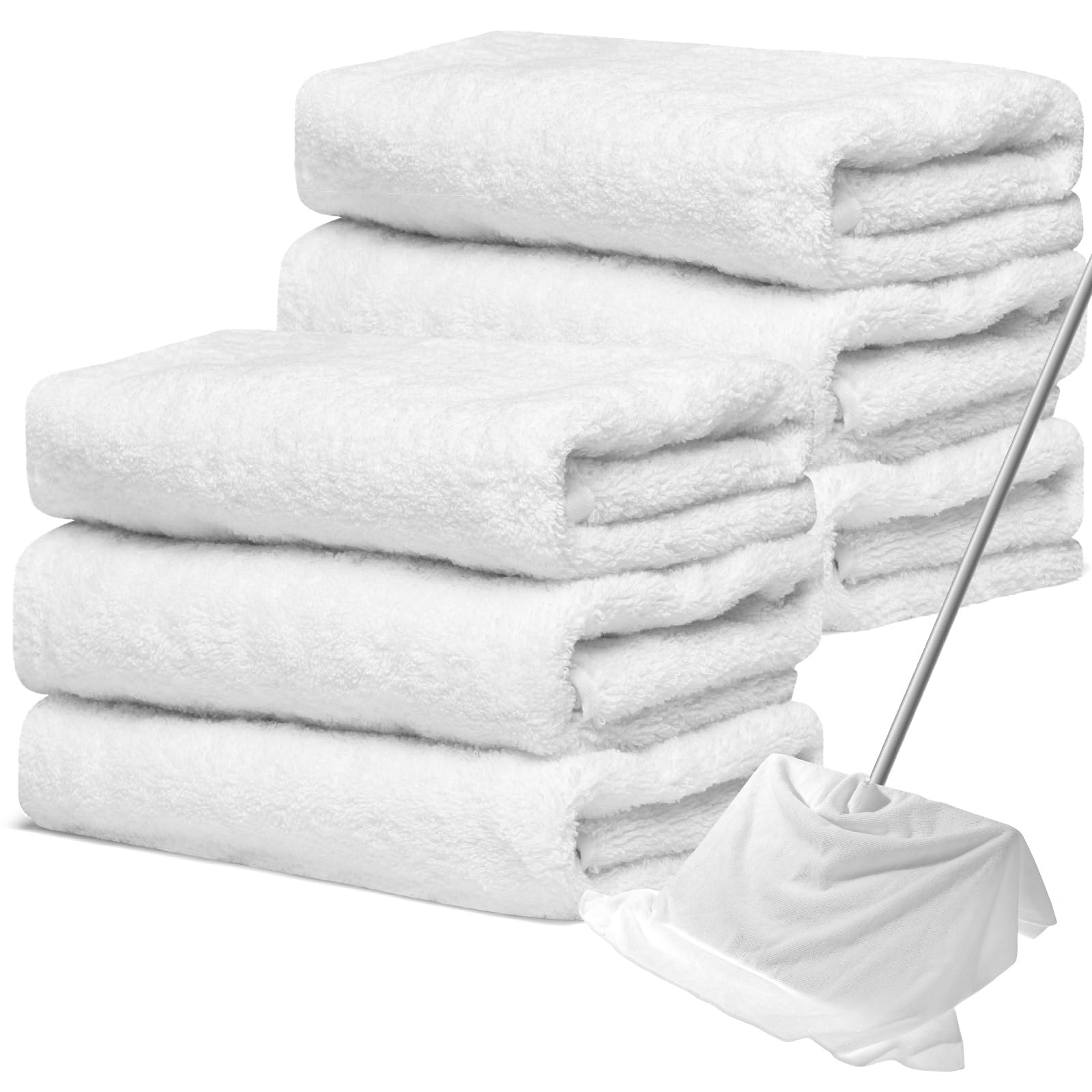 6 Pcs Extra Large Microfiber Cleaning Cloth 30" x 20" Washable Reusable Microfiber Towel Streak Free Lint Free Cloth for Cleaning Home Glass Office Window Bathrooms (6 Count)