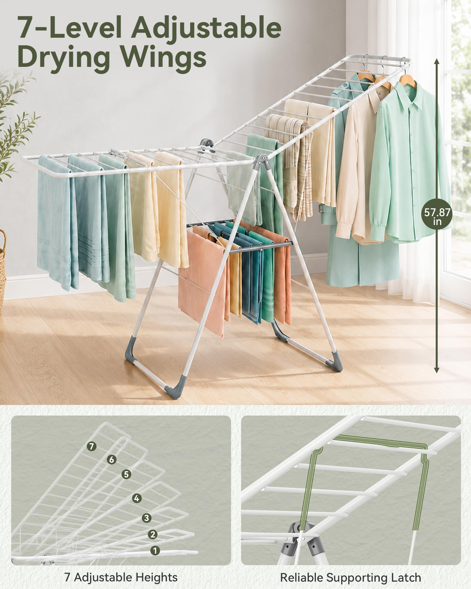 2 Tier Gullwing Clothes Drying Rack
