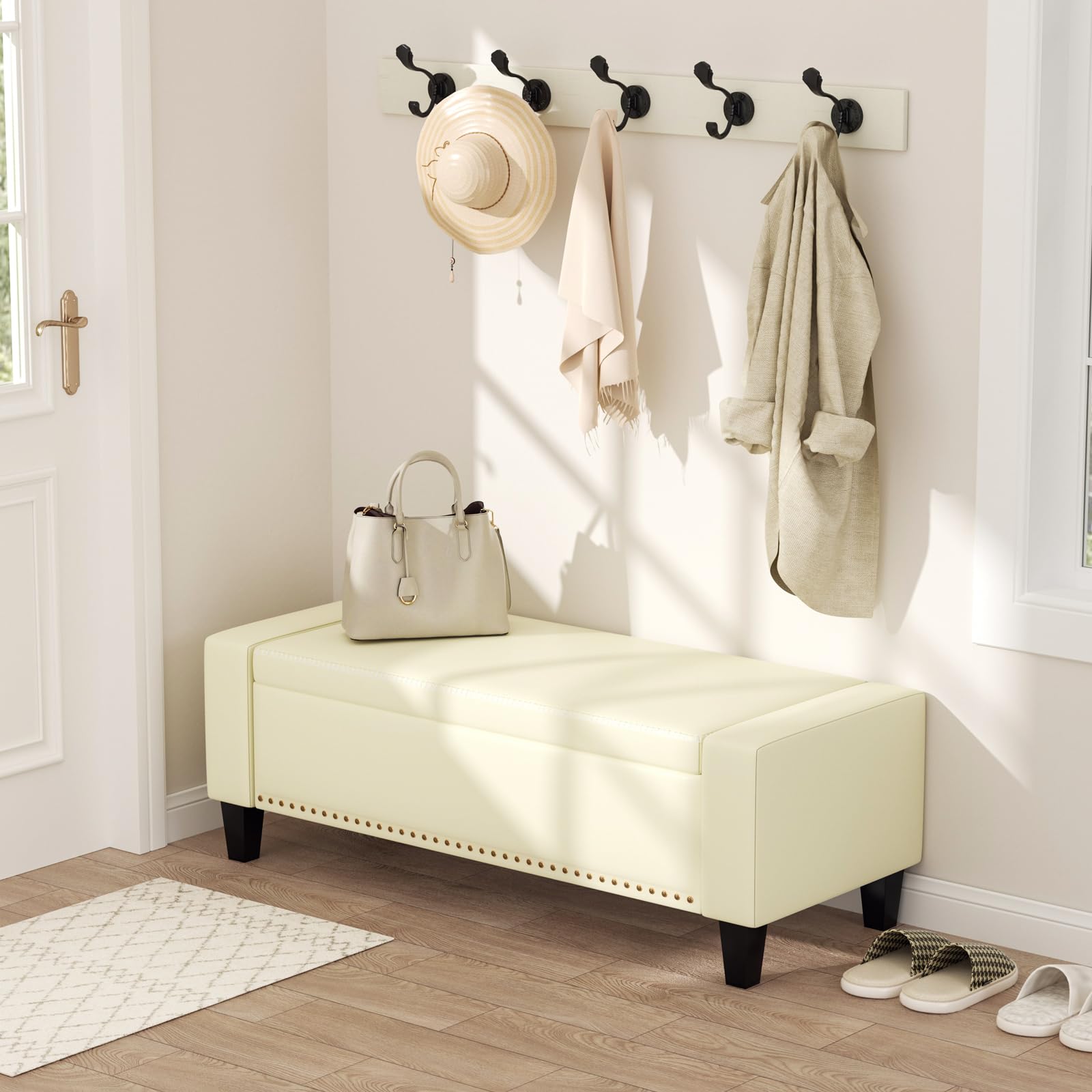 49''W Storage Ottoman Bench