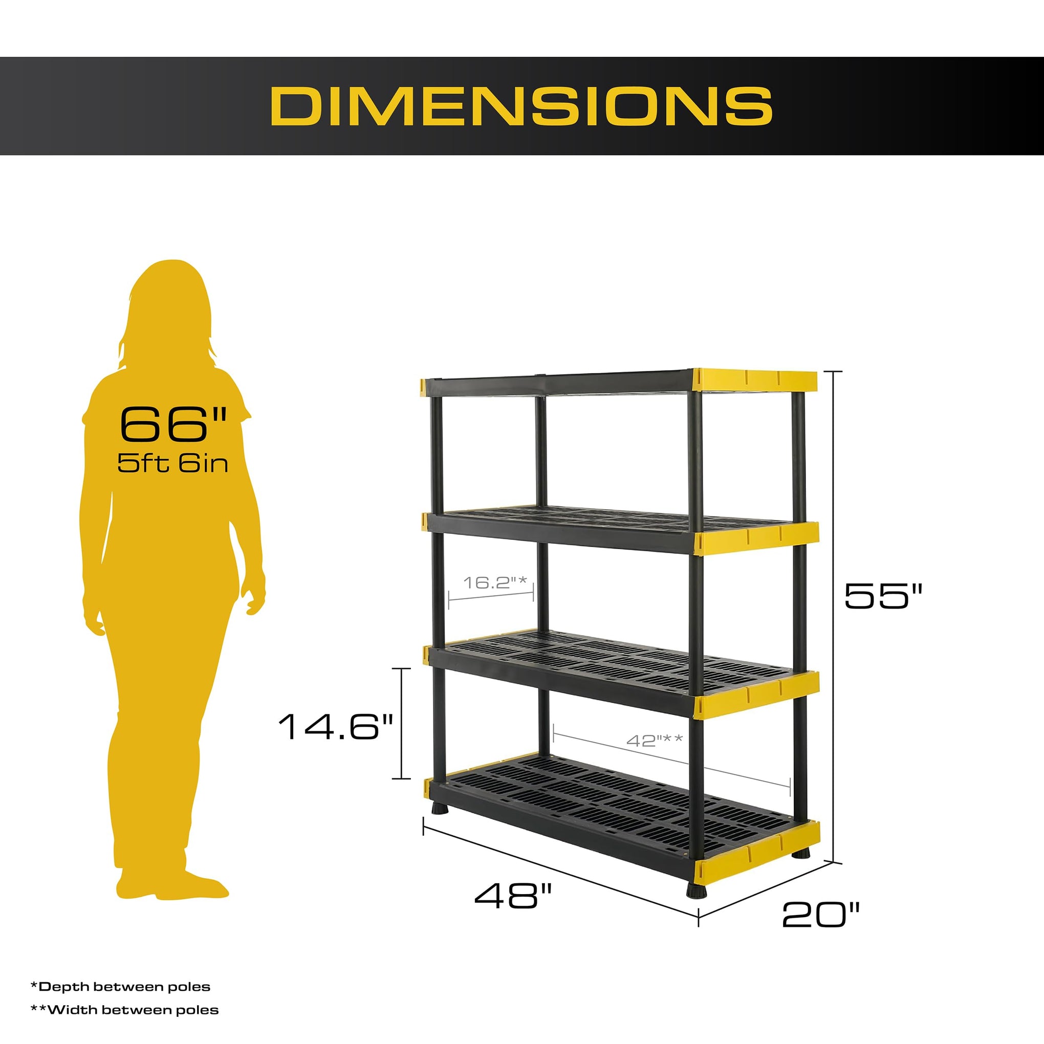 Heavy Duty 4 Tier Garage Storage Shelves + 8