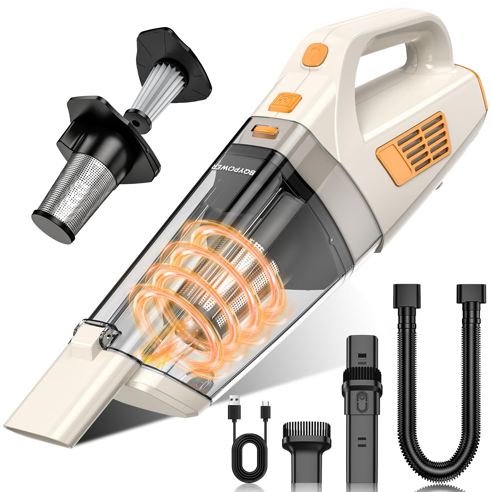16000PA Handheld Vacuum Cleaner Cordless Rechargeable for Car Home