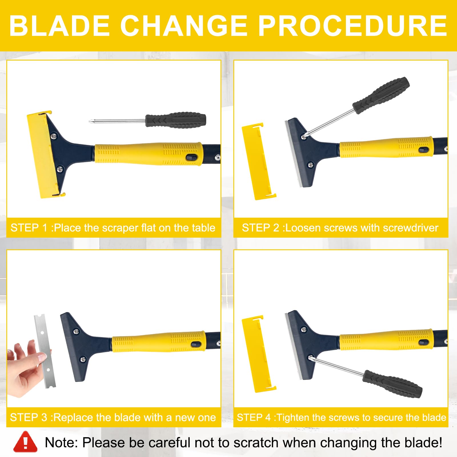 Scraper Tool 4" Wide Heavy Duty Floor Scraper