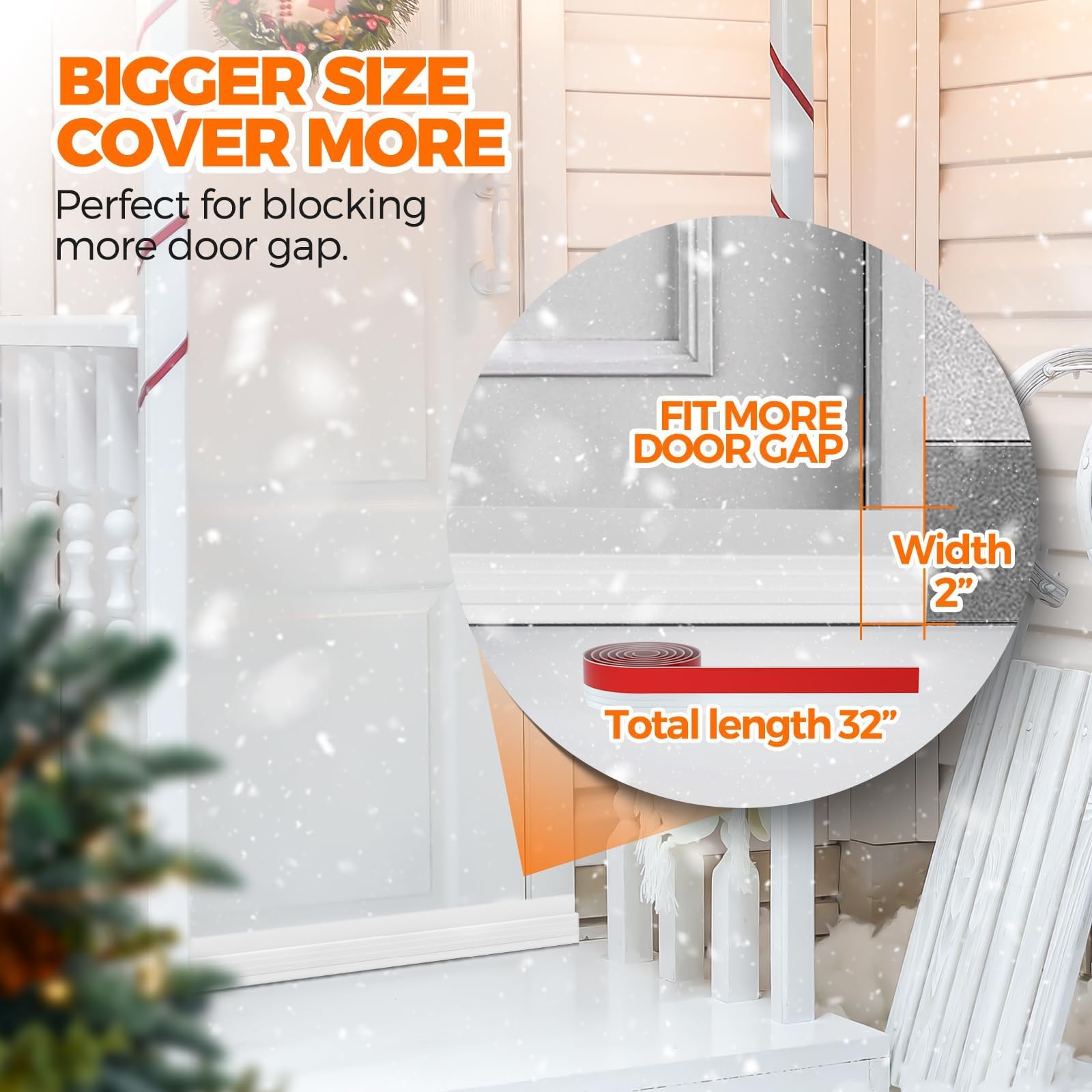 Door Draft Stopper Under Door Draft Blocker Insulator Door Sweep Weather Stripping Noise Stopper Strong Adhesive