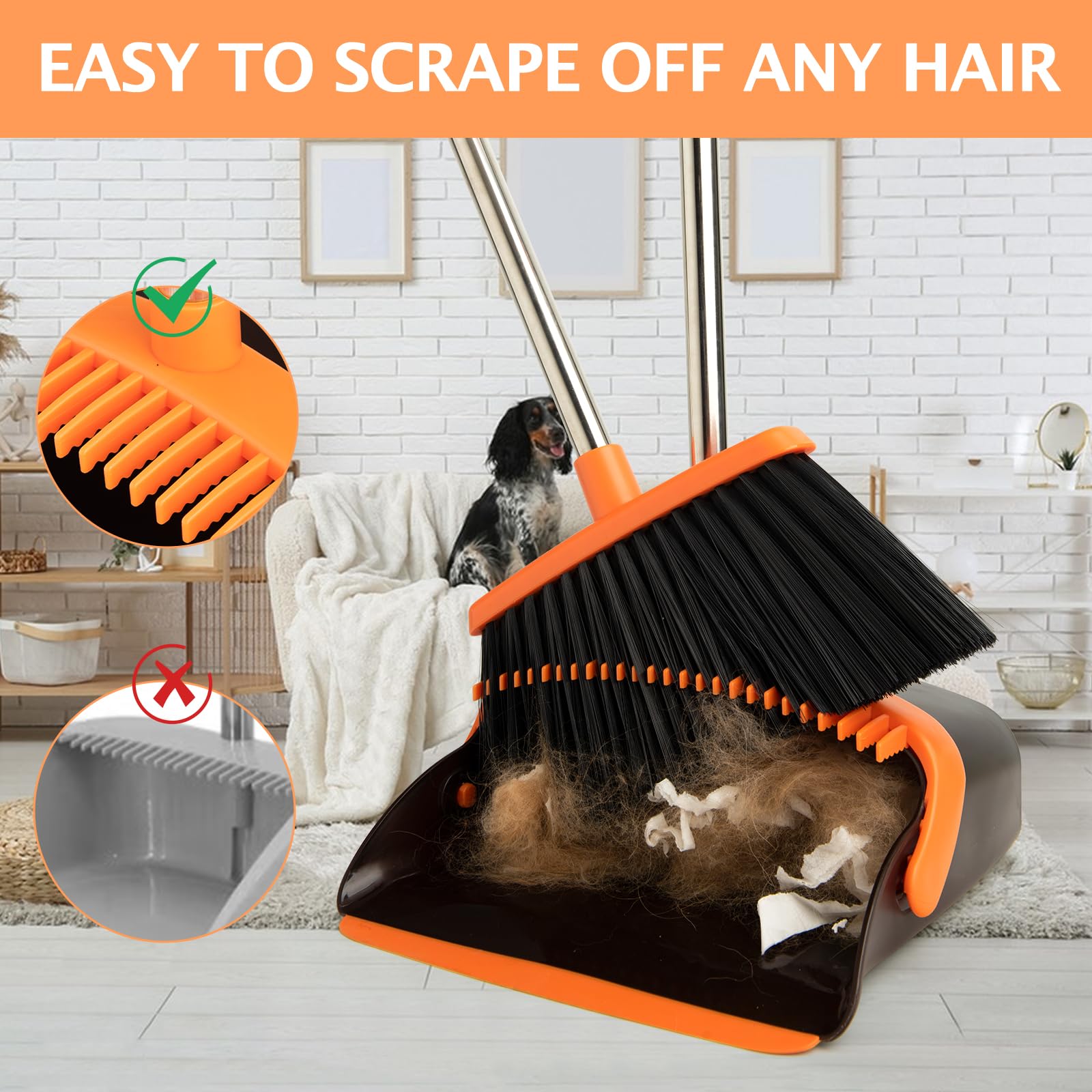 Broom and Dustpan Combo Set