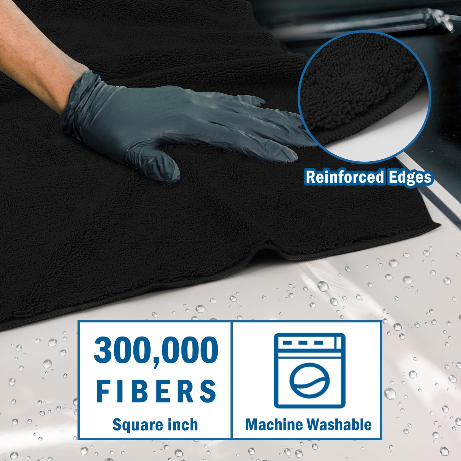 Professional Large Microfiber Car Drying Towels 2 Pack (2 Count)