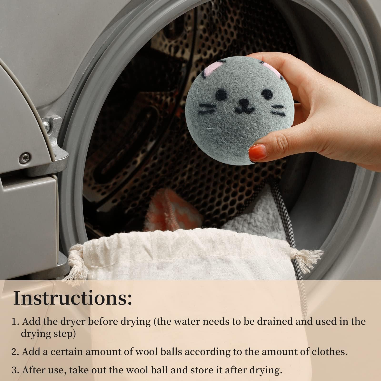 Dryer Balls Laundry Reusable (3 Count)