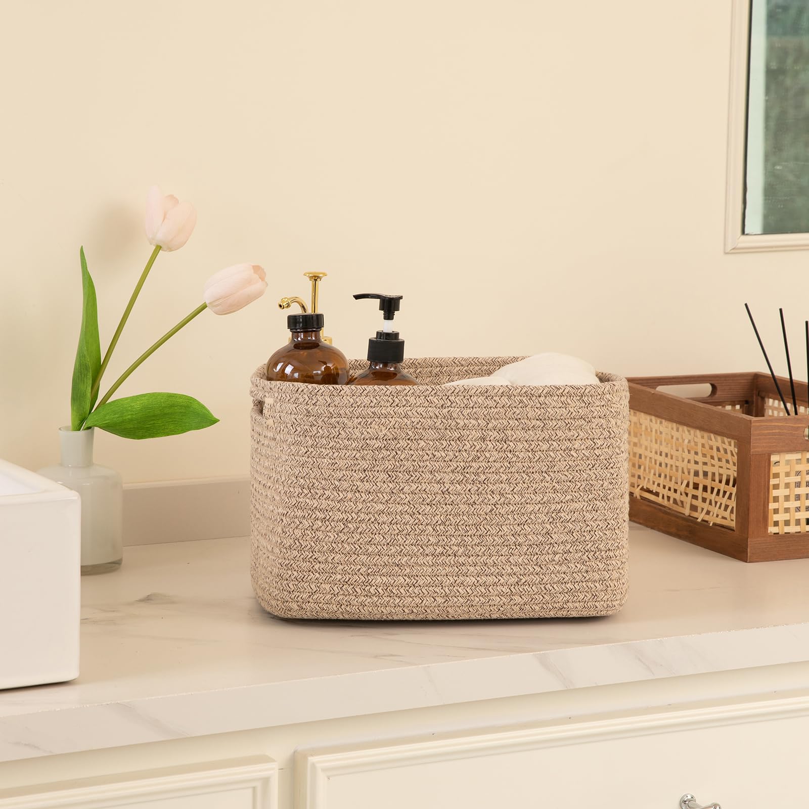 4 Pack Storage Baskets for Organizing (4 Count)