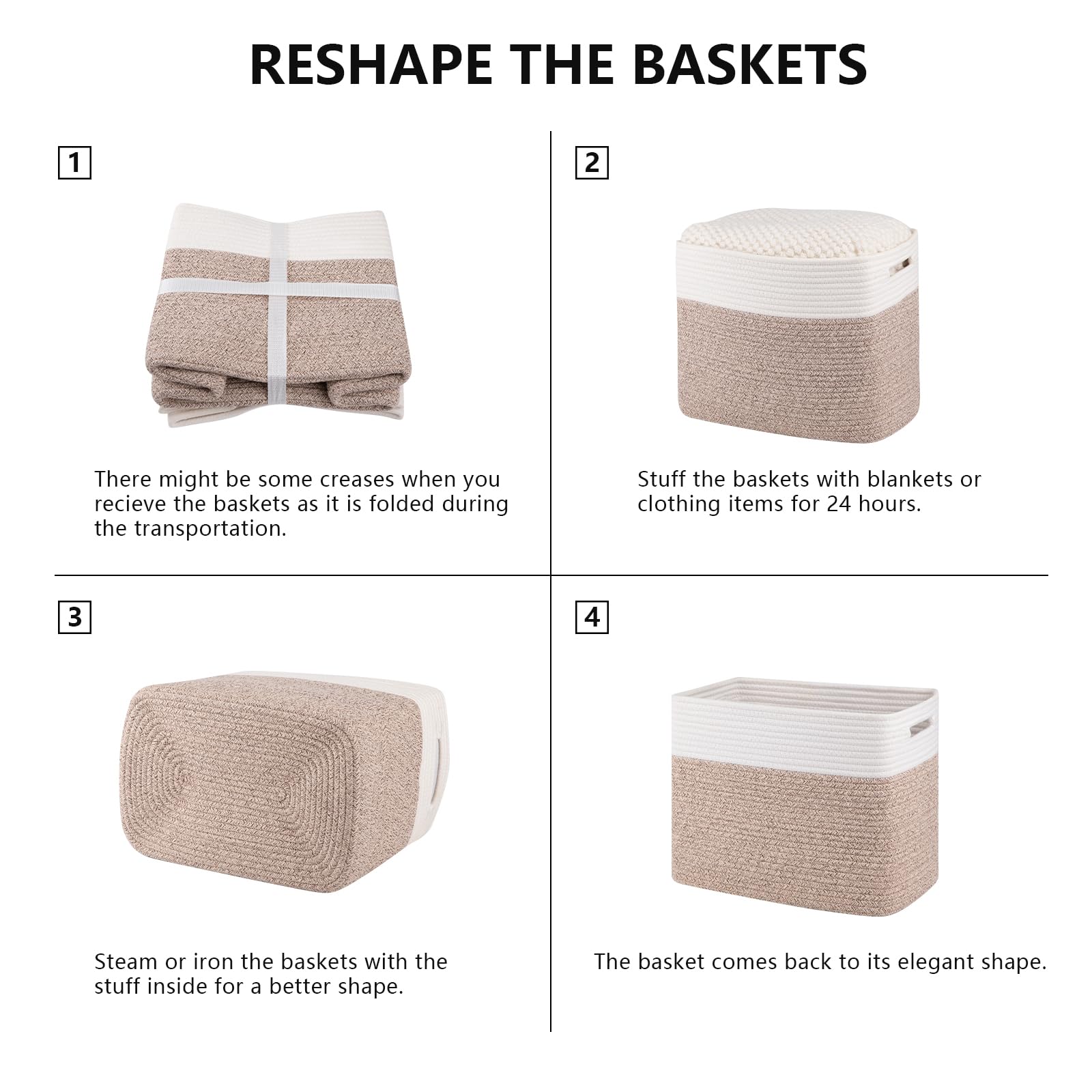 Storage baskets for Shelf (2 Count)