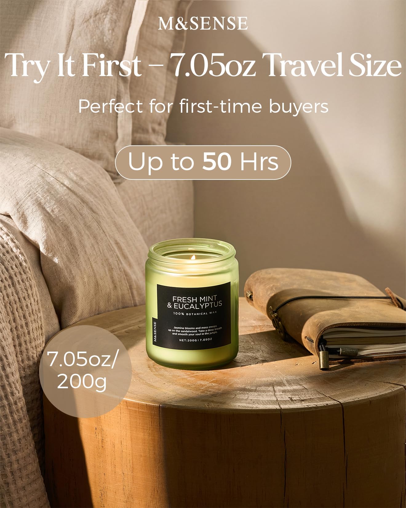 Eucalyptus & Mint Candles for Home Scented (6 Ounce)