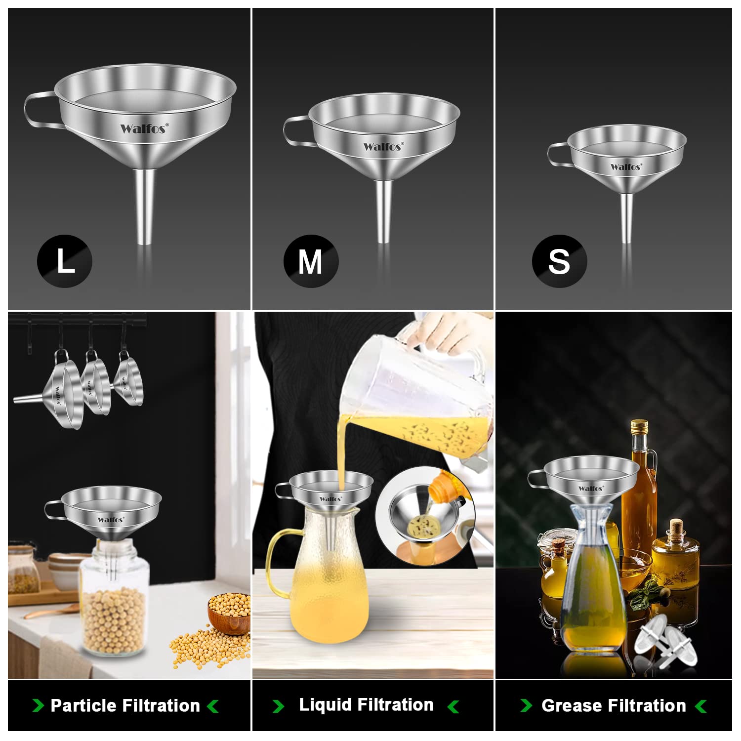 Stainless Steel Funnel (3 Count)