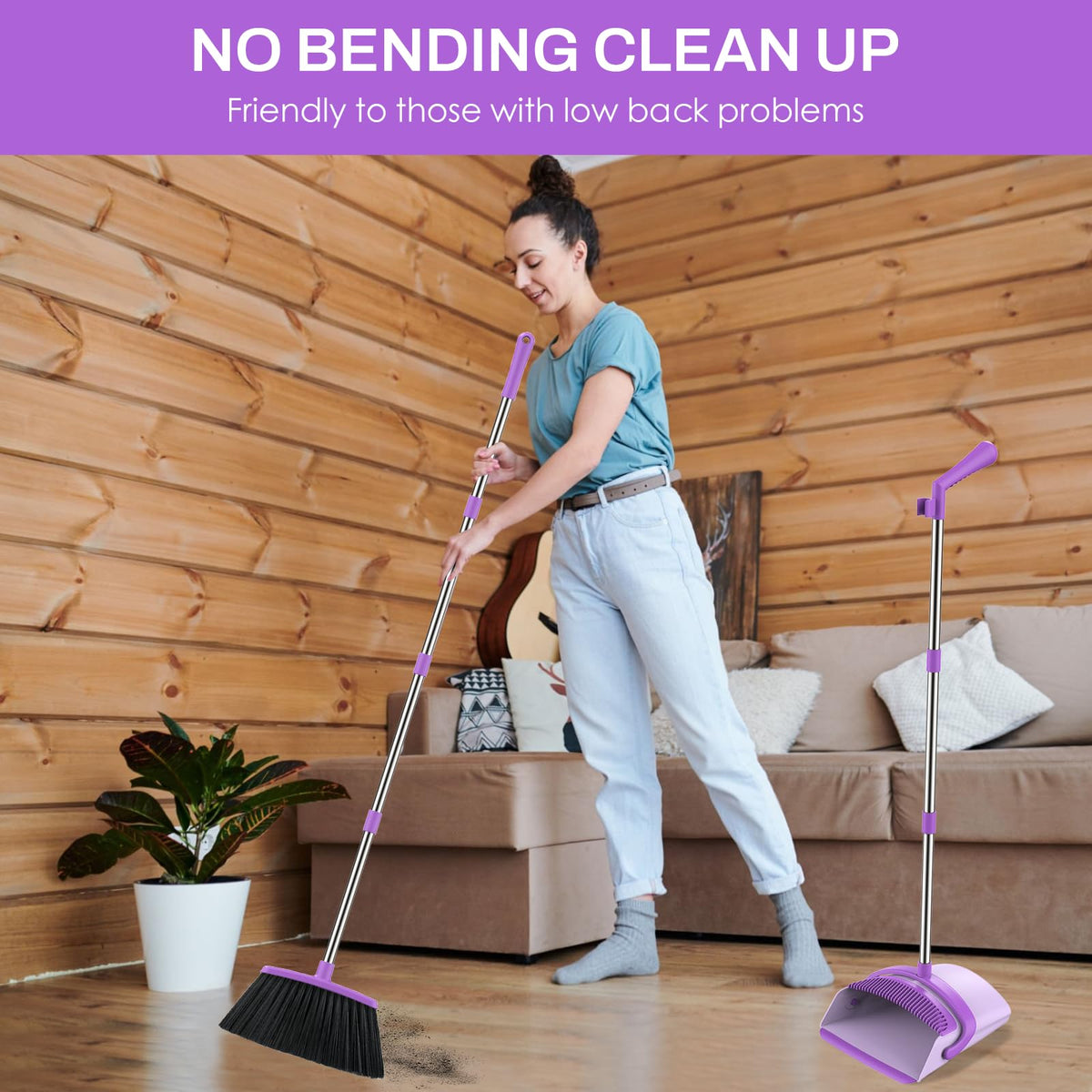 Broom and Dustpan Set for Home