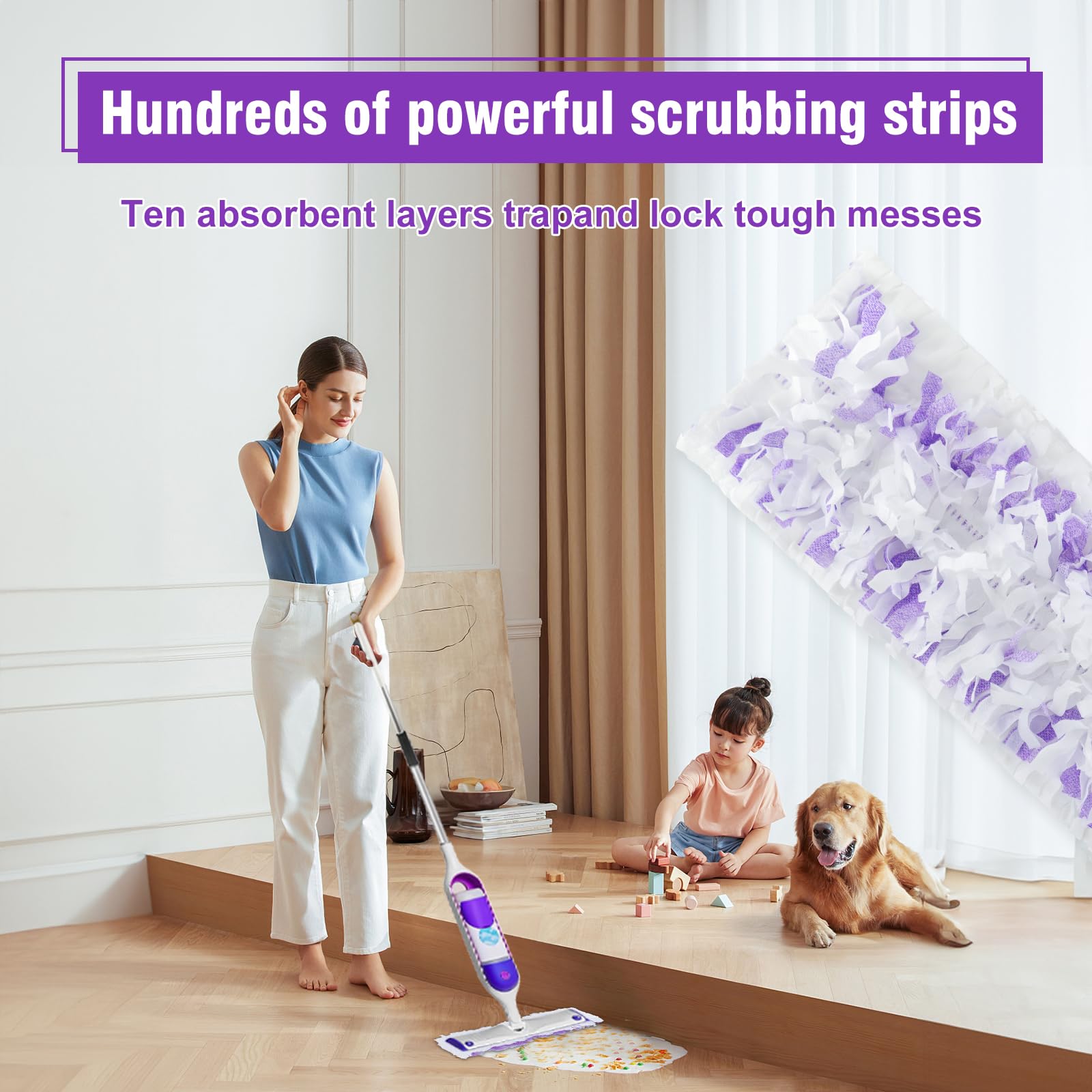 40 Pack Disposable Power Mop Refills for Swiffer Power Mop (40 Count) - ModHome Supplies