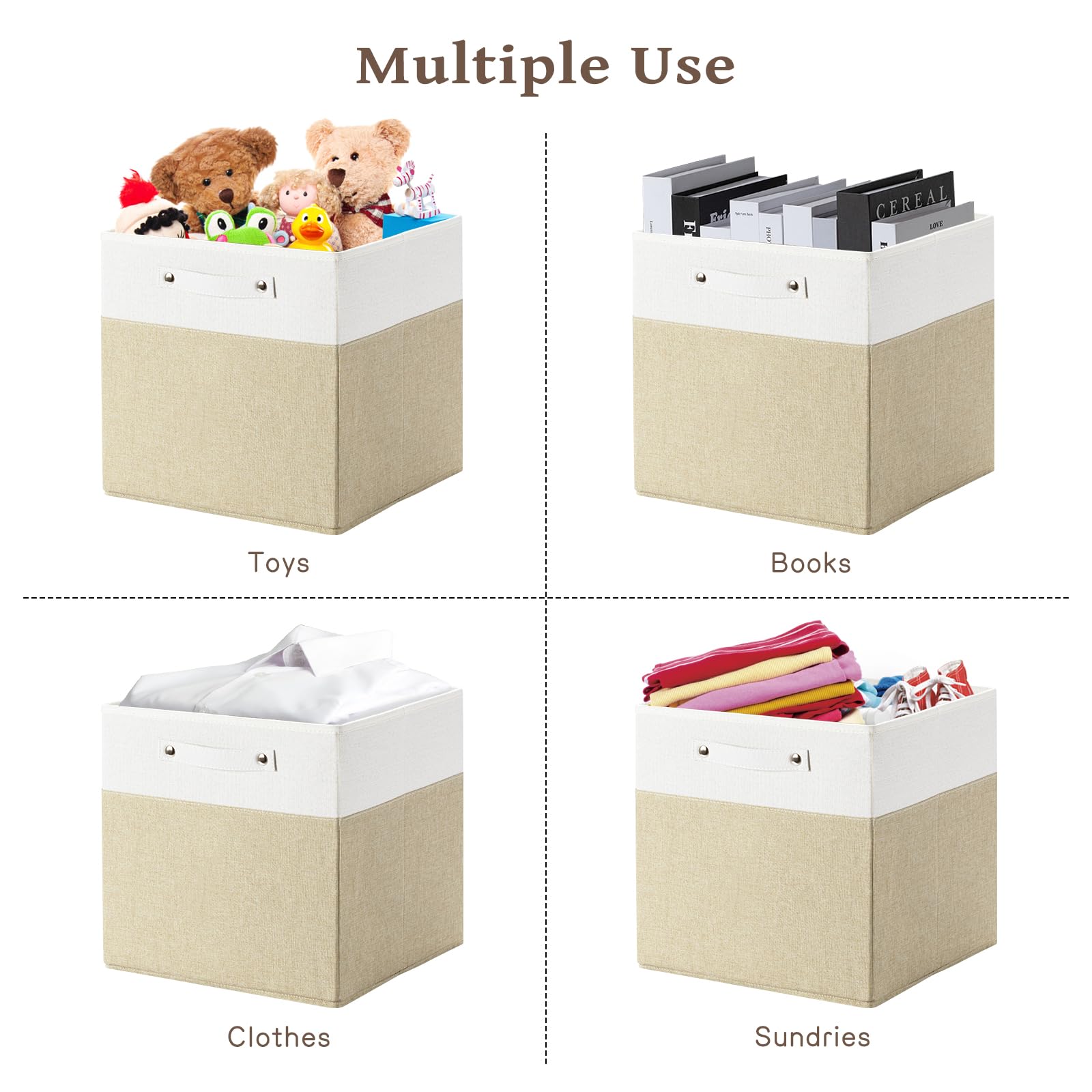 13x13x13 Storage Cube Bins 6 Pack