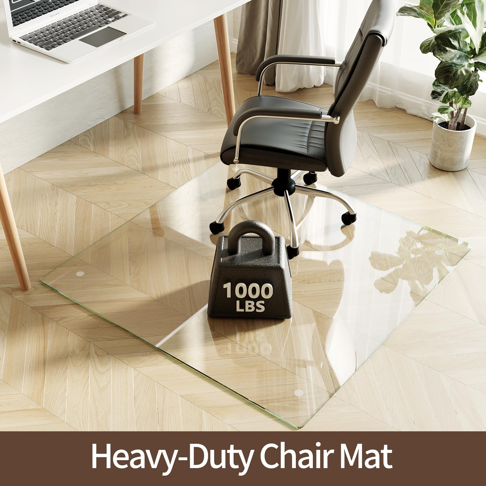 Tempered Glass Chair Mat 46"x46"