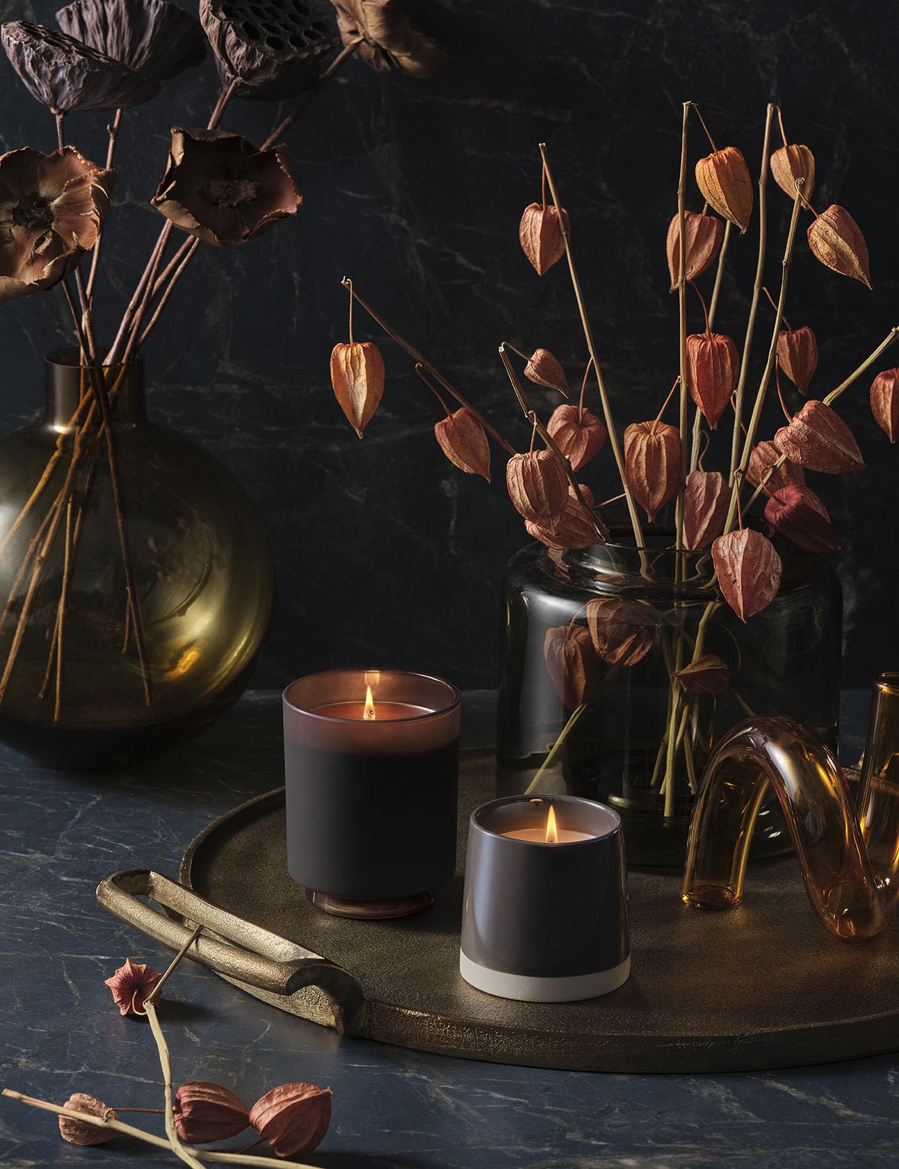 Refillable Boxed Glass Candle