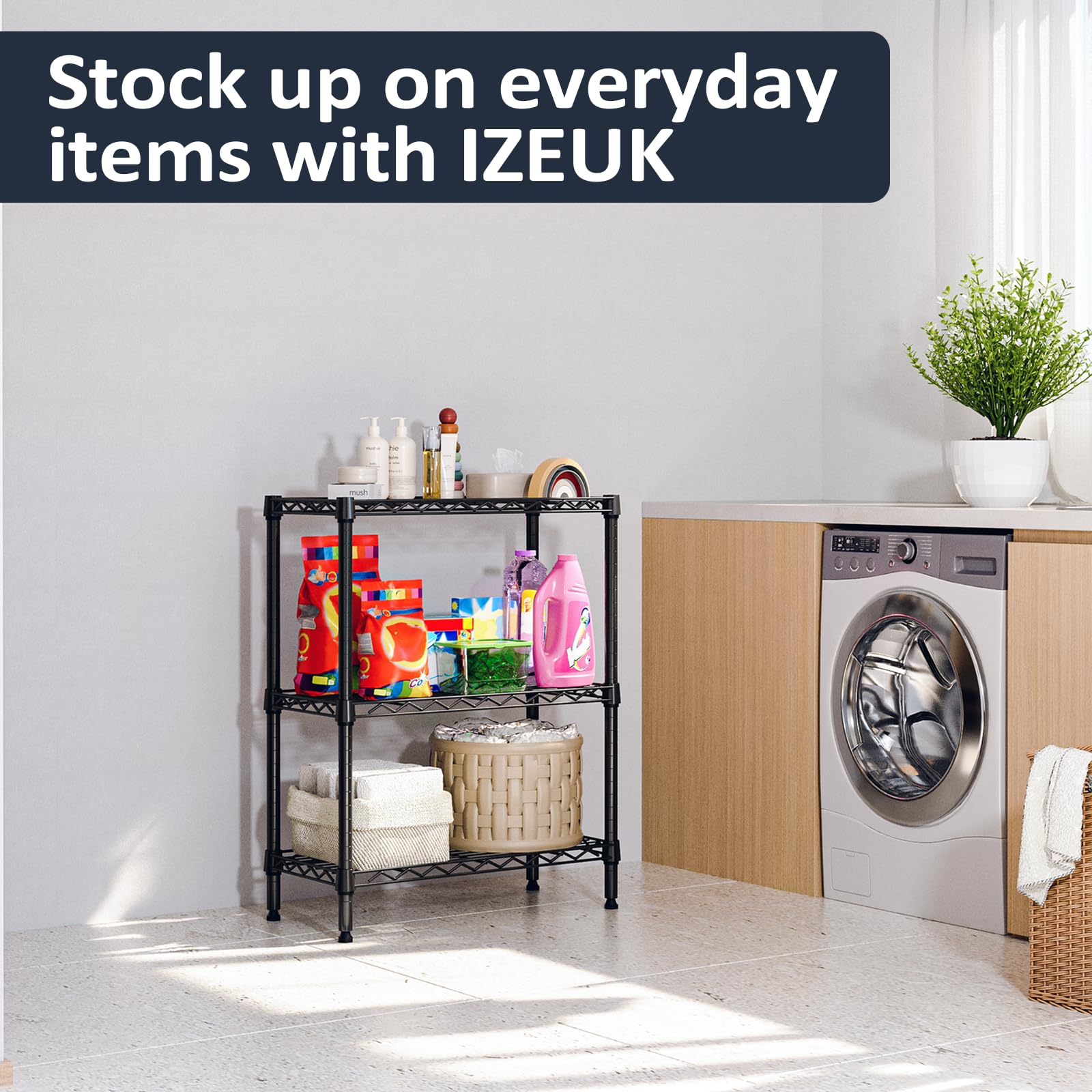 3 Tier Wire Shelving Unit