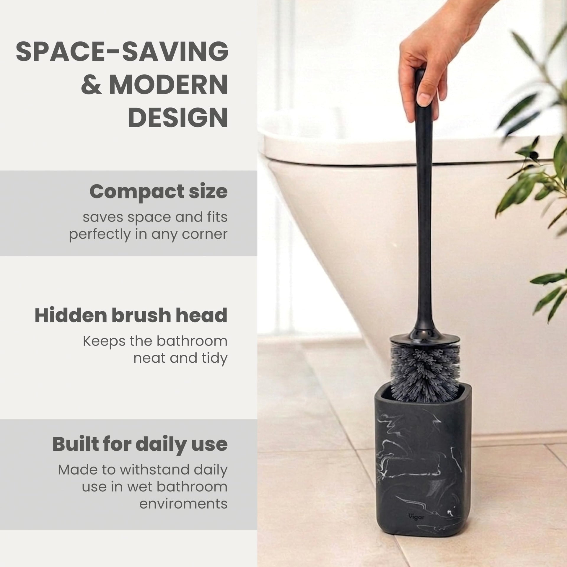 Zense Toilet Brush and Holder Set