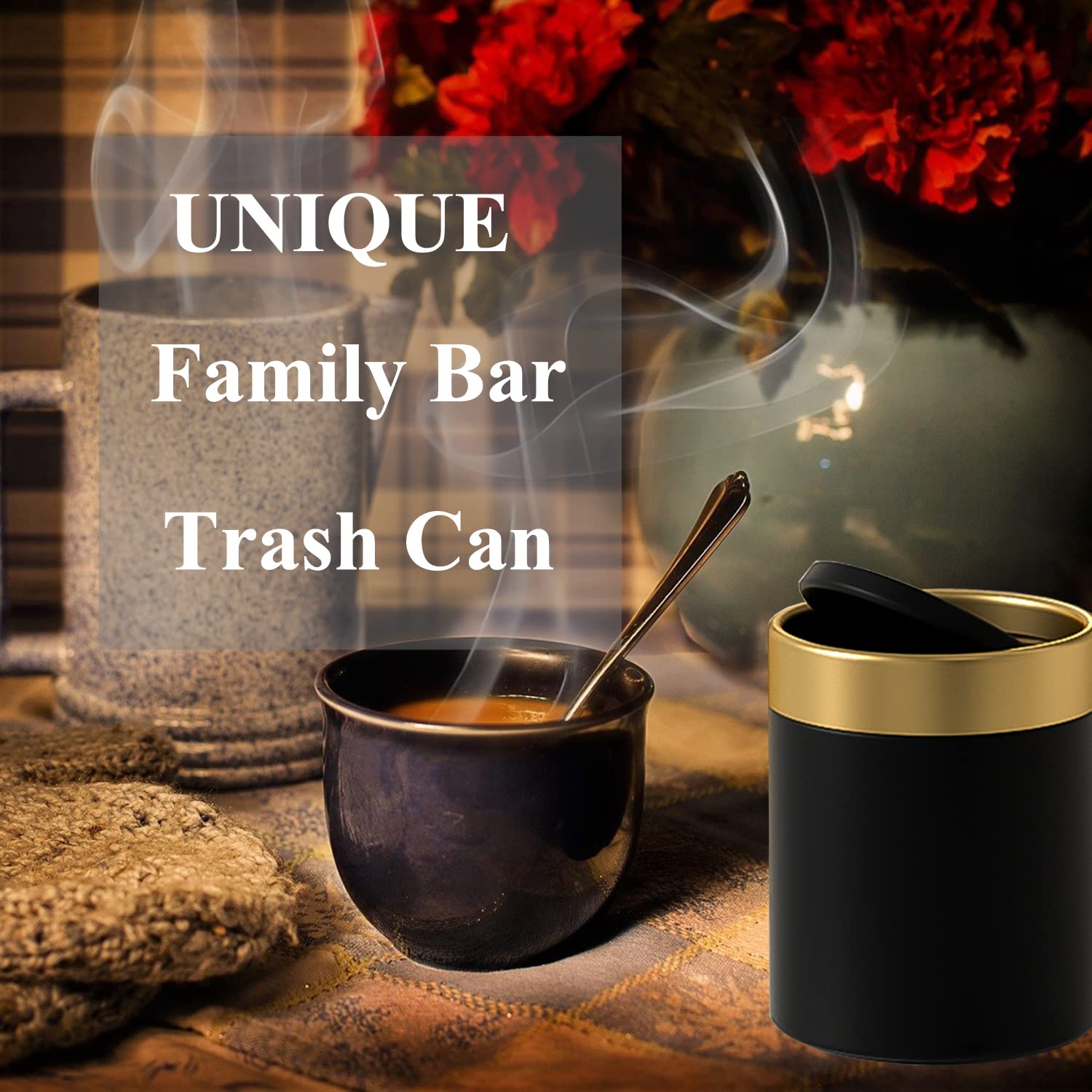 Mini Trash Can with Lid