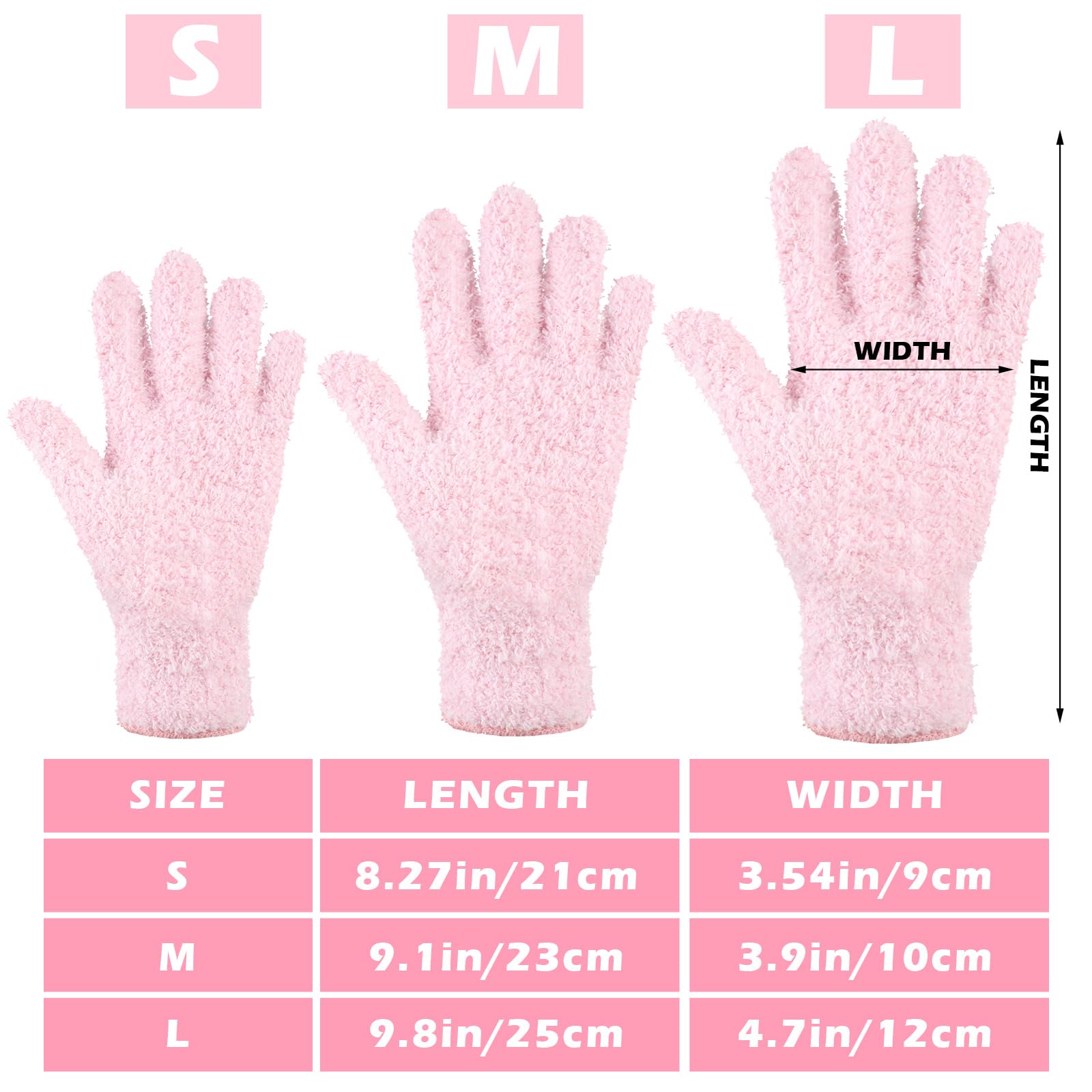 3 Pairs Microfiber Dusting Gloves for Plants Leaf (3 Count)