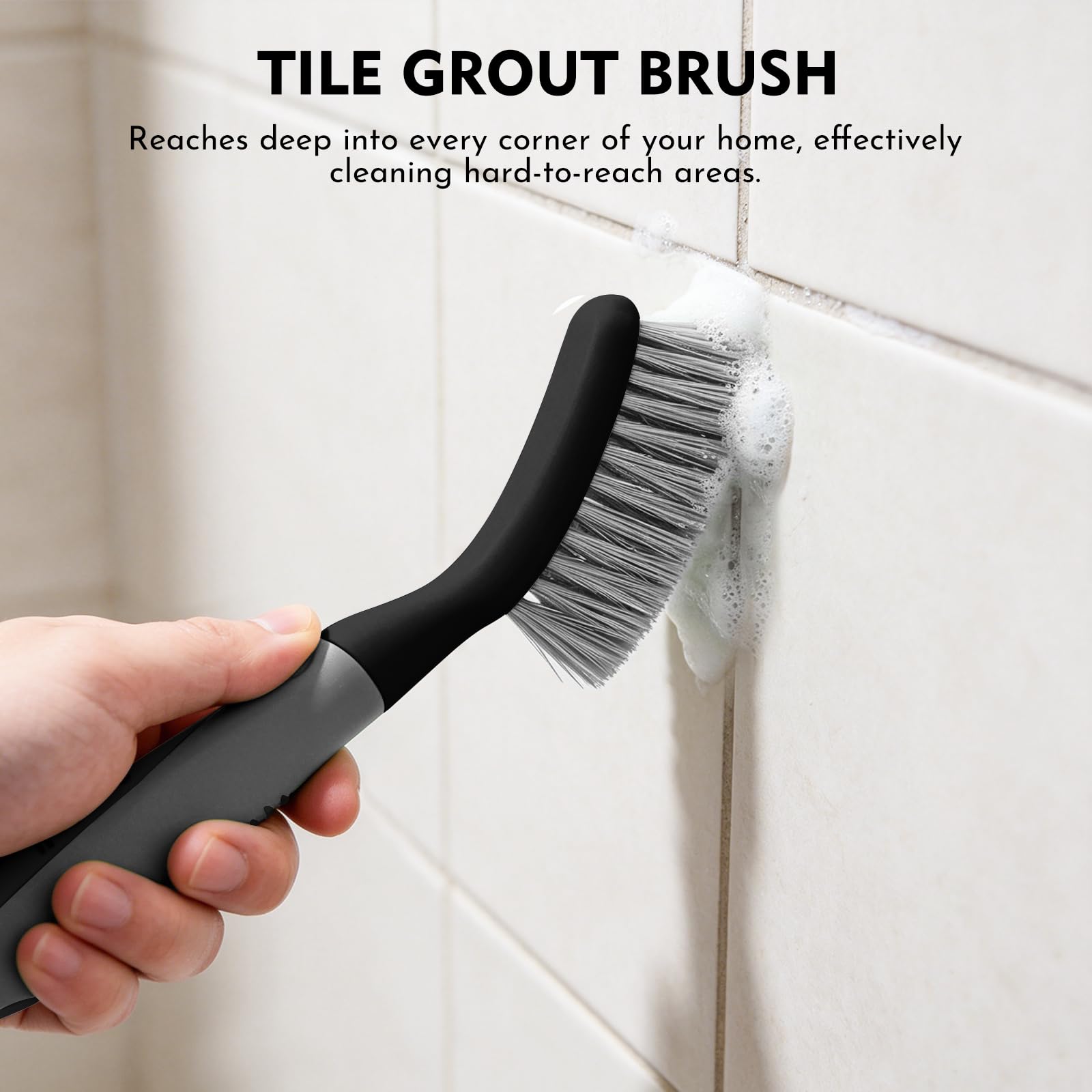 Scrub Brush Stiff Bristle Cleaning Scrubber (4 Count)