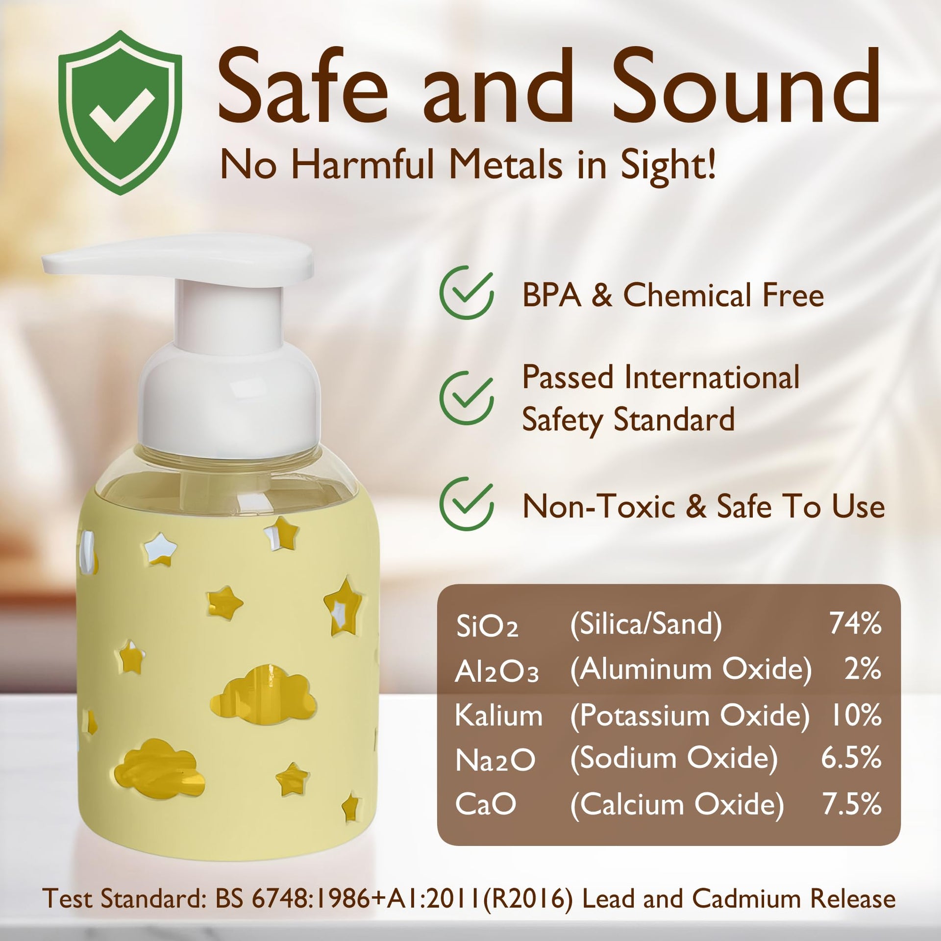 Foaming Hand Soap Dispenser Glass