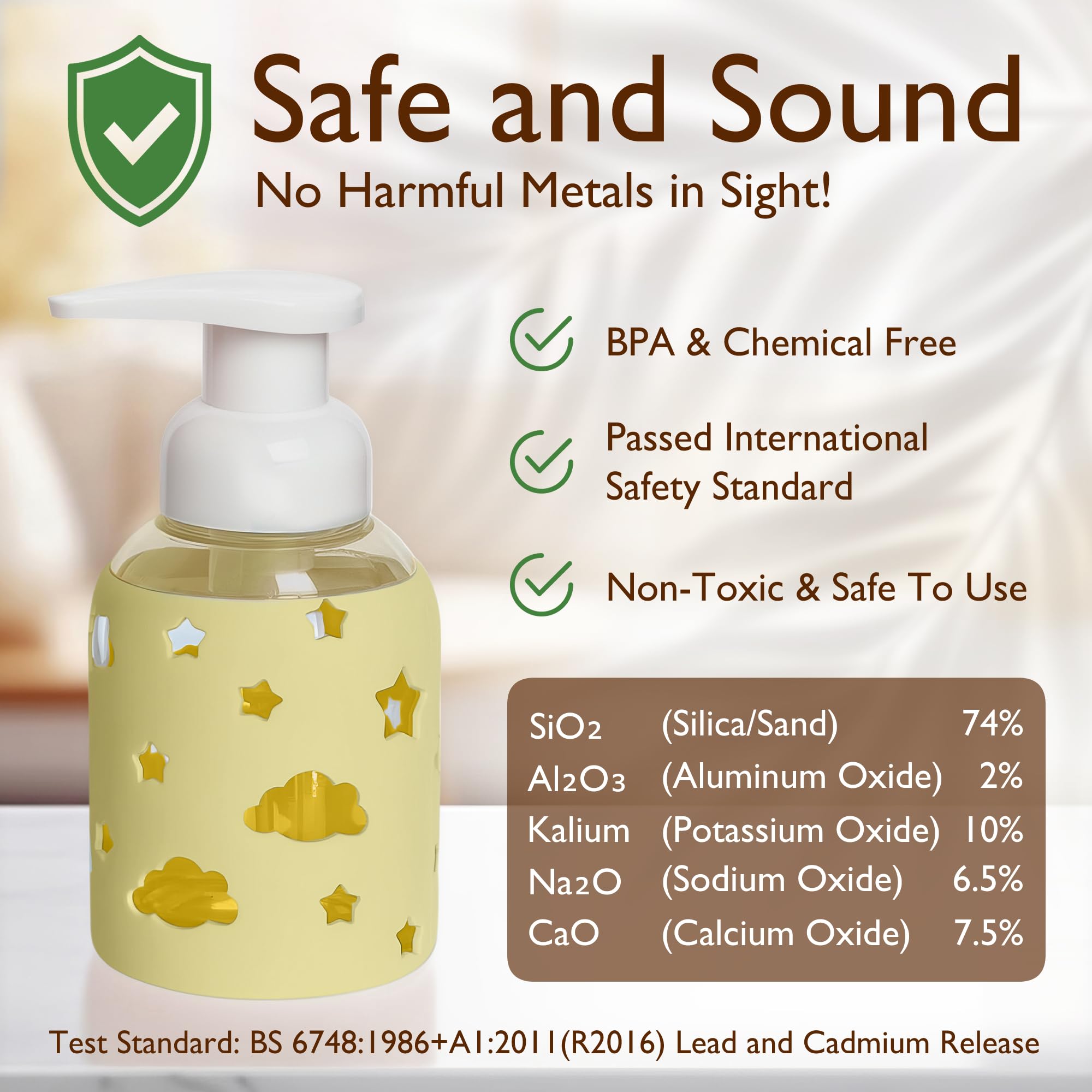 Foaming Hand Soap Dispenser Glass