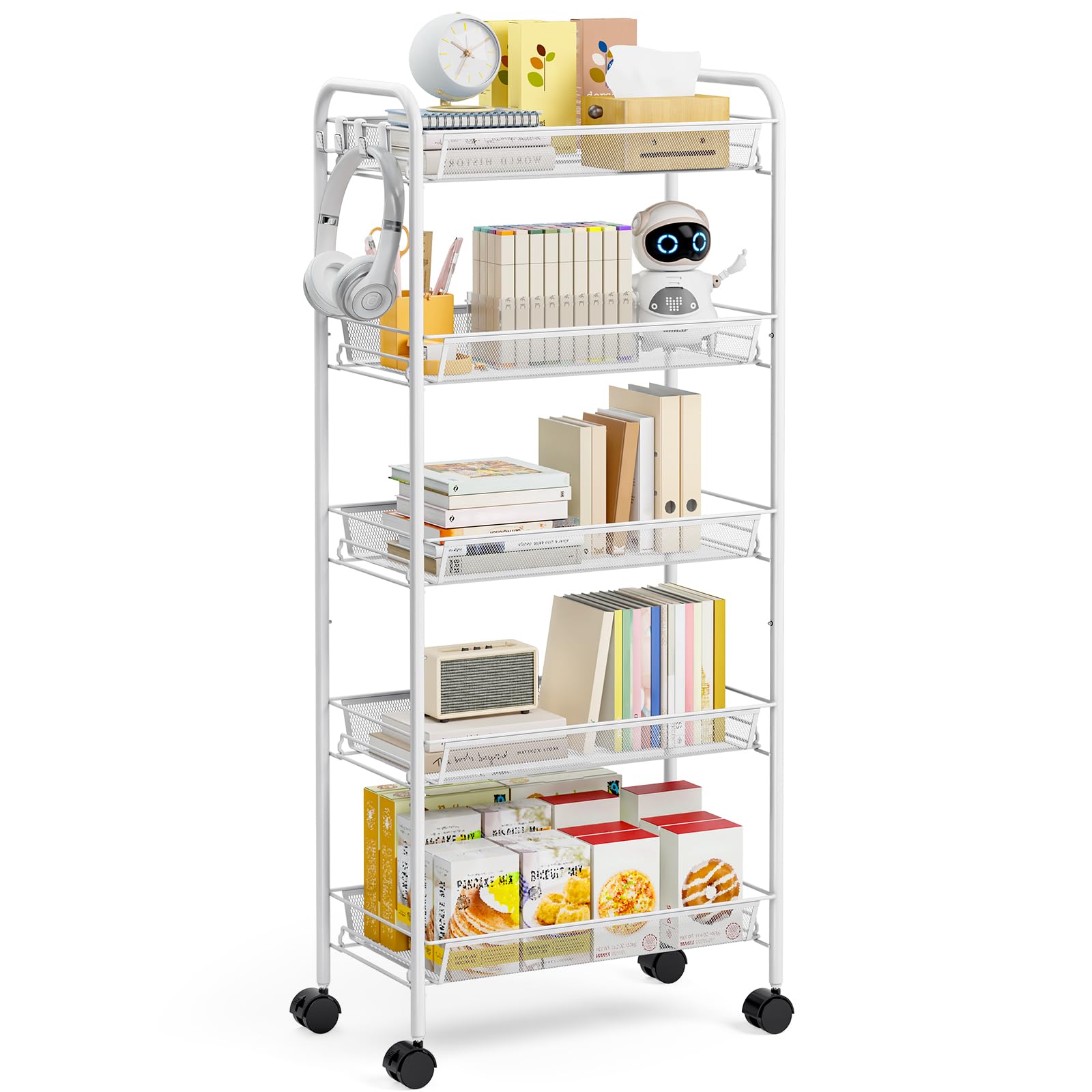 5 Tier Rolling Cart