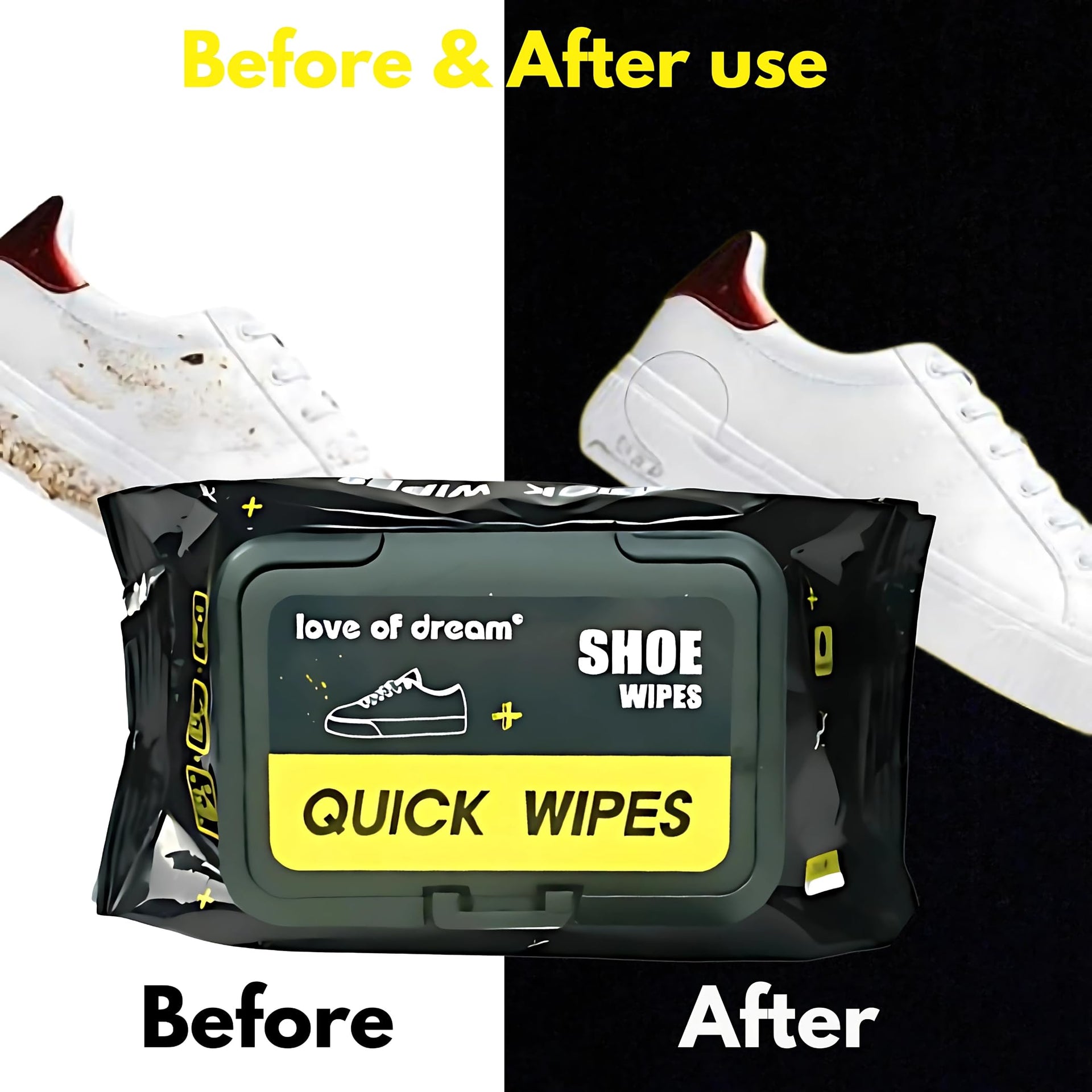 Shoe Cleaning Wipes (60 Count)